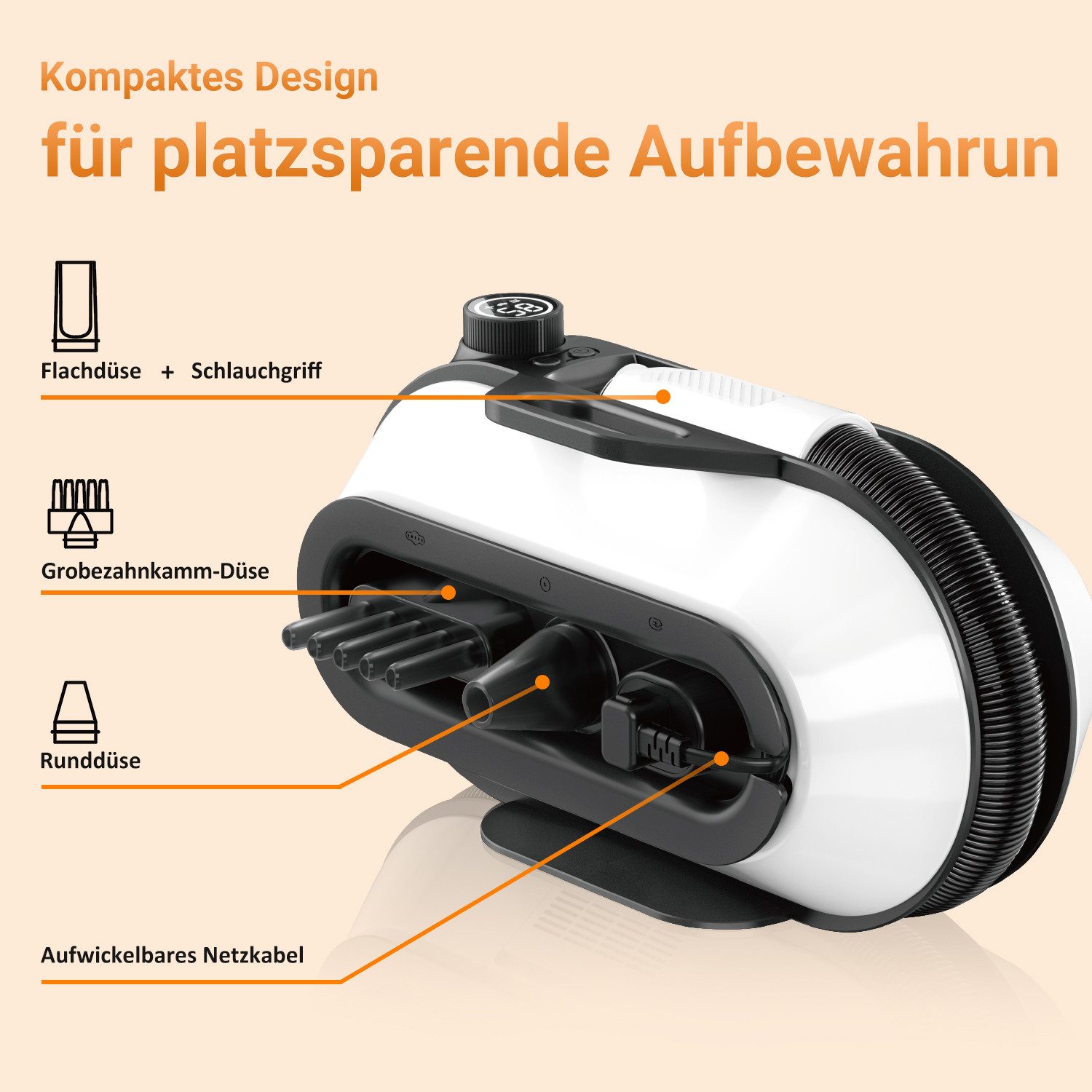 LIGIANT Hundeschermaschine Hundetrockner, Hundefön Blower, Ultra-Leise 3-in-1 Düsen, Negativ-Ionen-Technologie