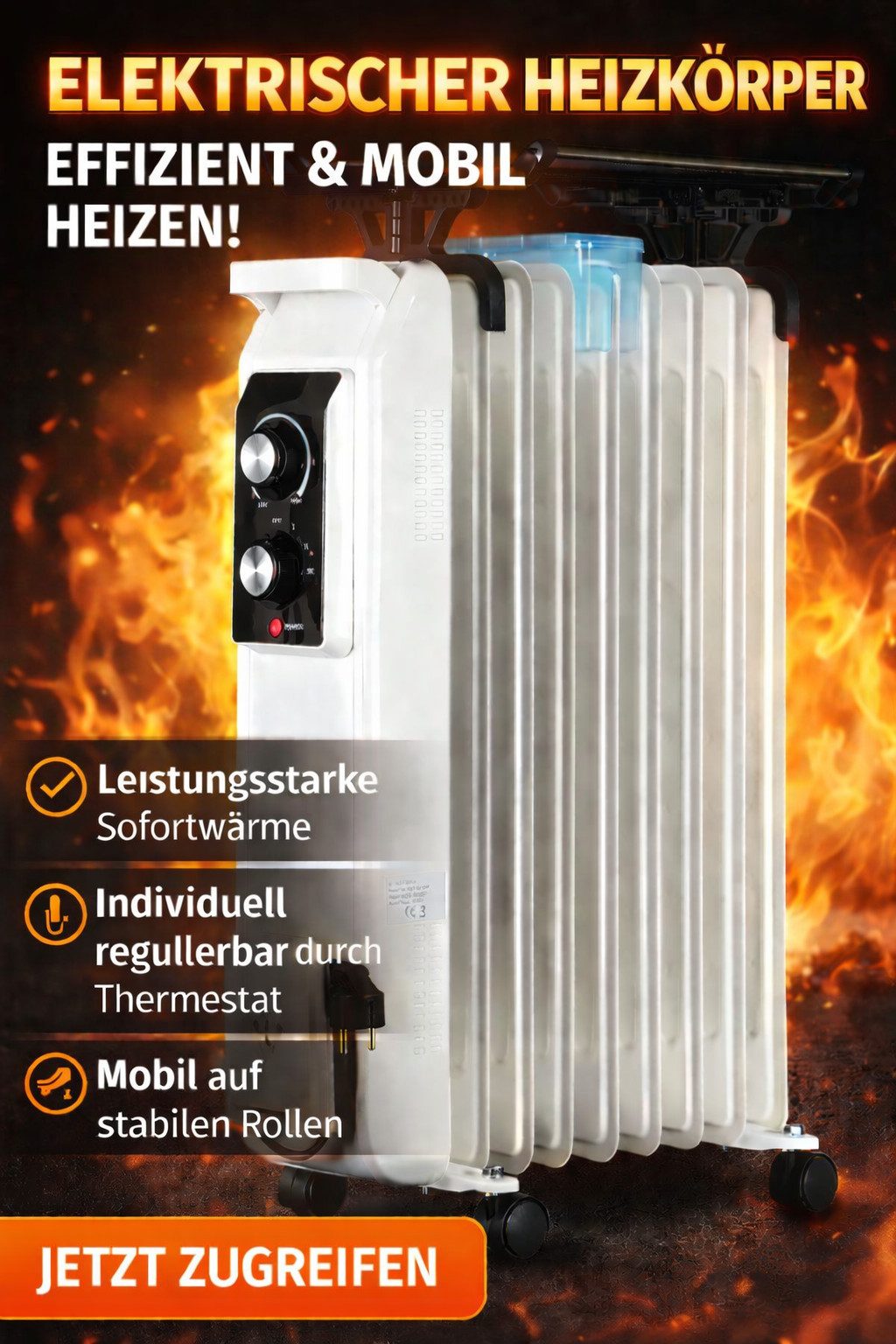 AMBIENTE-LEBENSART.DE Heizgerät Heizkörper-Elektroheizung-Mobiler Heizkörpe günstig online kaufen