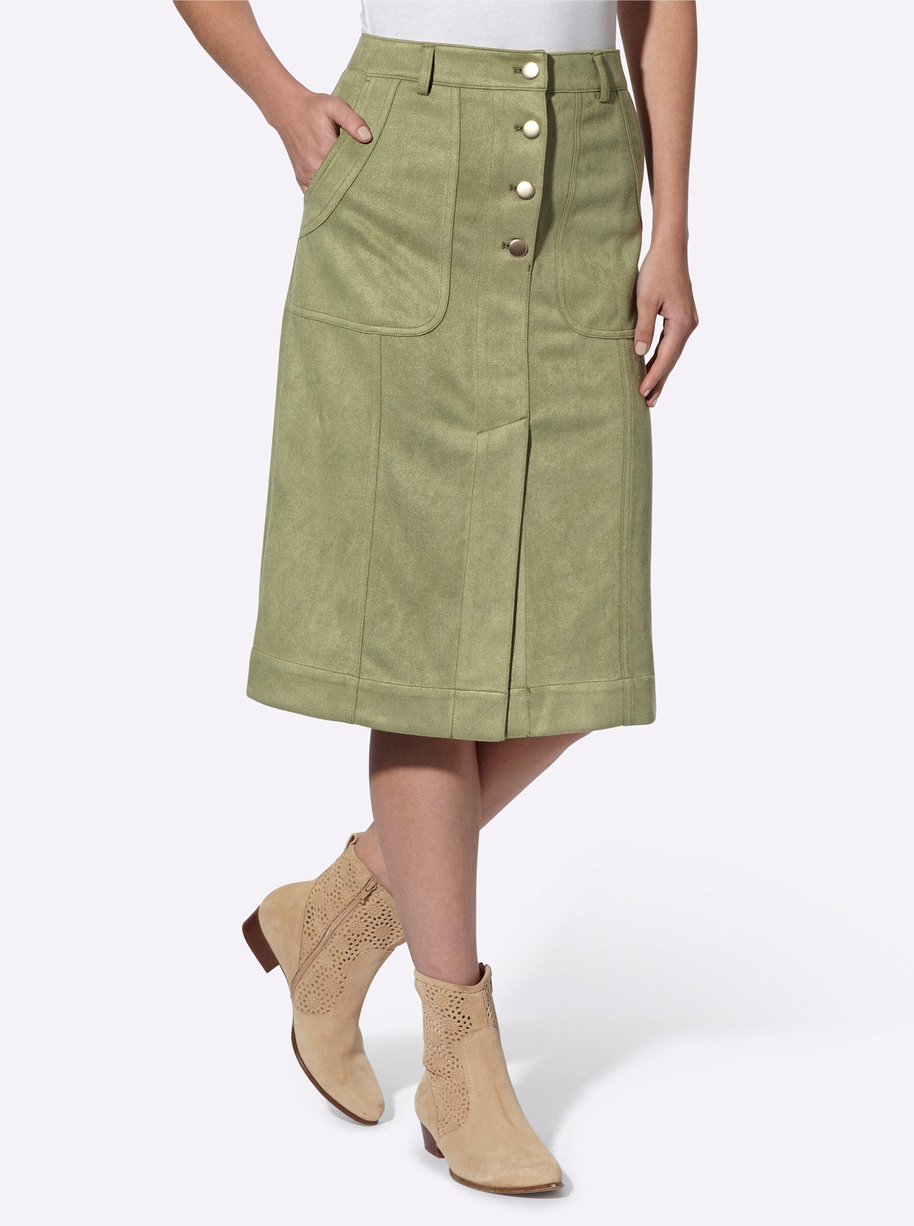 Witt A-Linien-Rock Lederimitatrock . günstig online kaufen