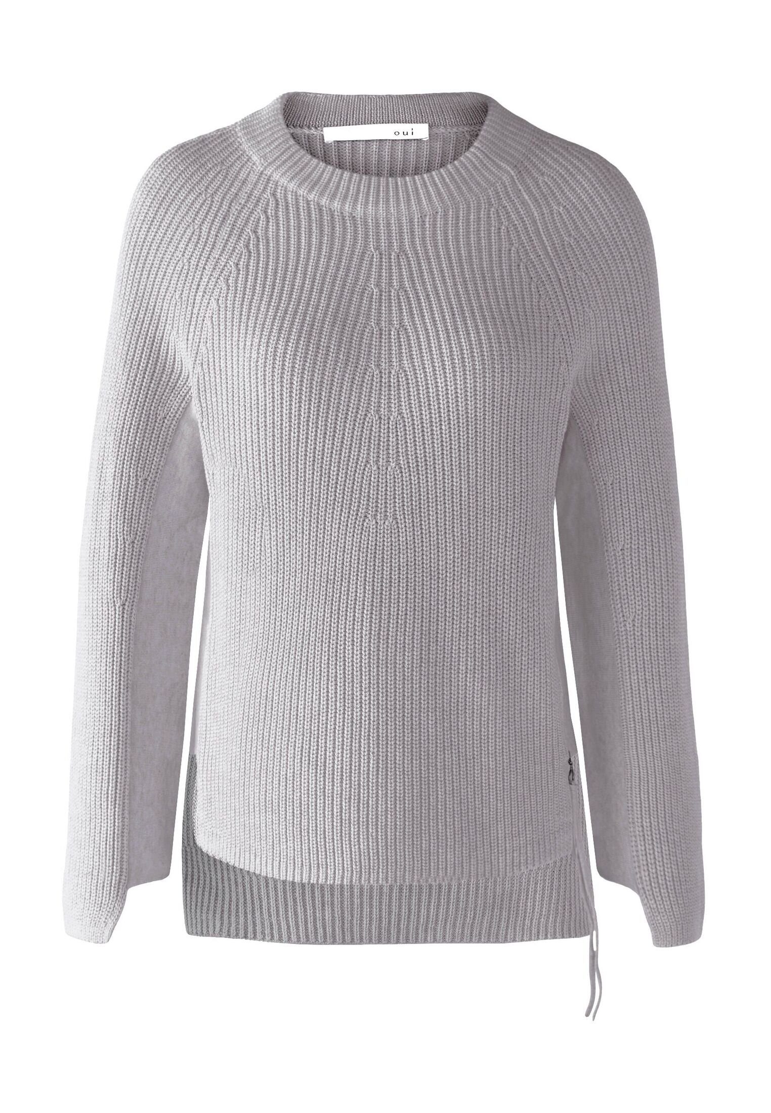 Oui Rundhalspullover Pullover RUBI