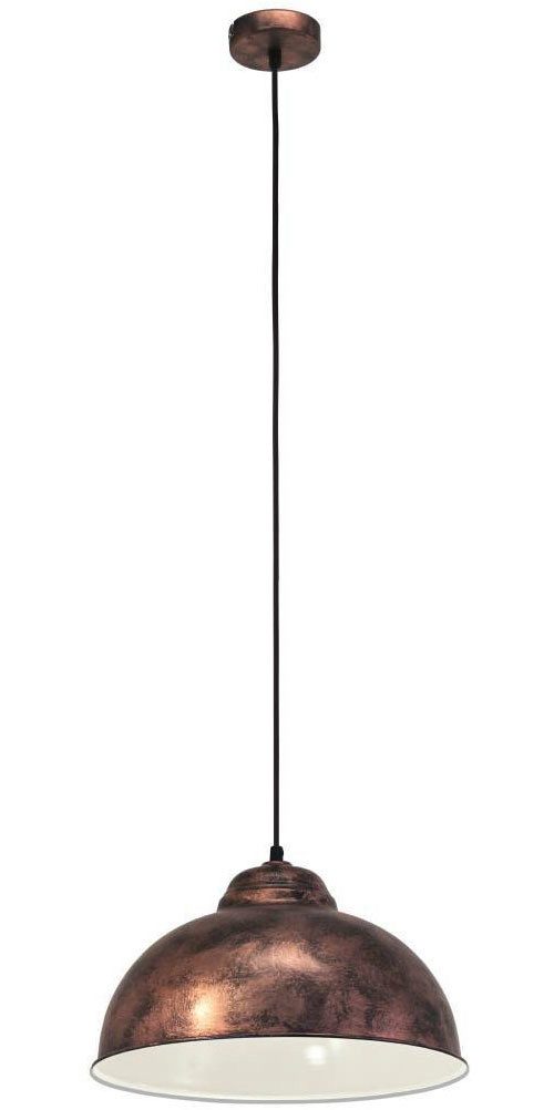 EGLO Hängeleuchte TRURO 2 Hängelampe, Esstischlampe, Stahl, rostoptik, weiß günstig online kaufen