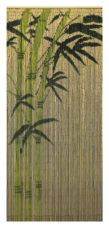 CONACORD Türvorhang Decona Bamboo Dekovorhang bunt, Hakenaufhängung, halbtransparent, 90 x 200 cm, Bambus - hohe Stranganzahl - 90 Stränge