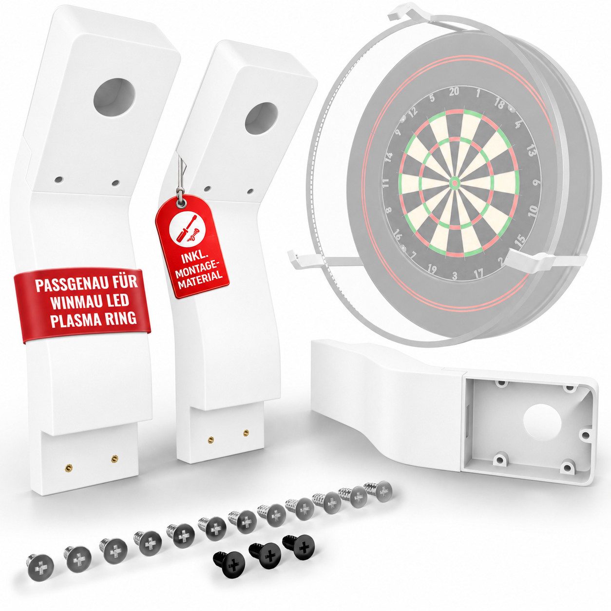 König Design Dartscheibe Autodarts Kamerahalter für Winmau Plasma Scoringsystem Kamera OV9732, (3-tlg), einfache Montage mit Kabelführung