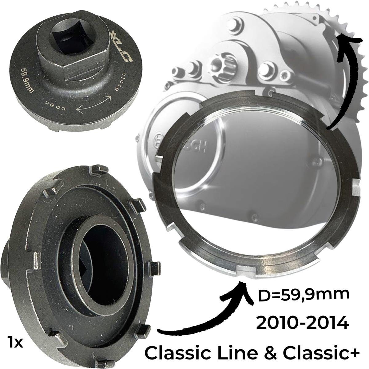 XLC Fahrrad-Montageständer XLC Lockringtool TO-E02 Bosch Gen1 Classic Line & Classic+ 2010-2014
