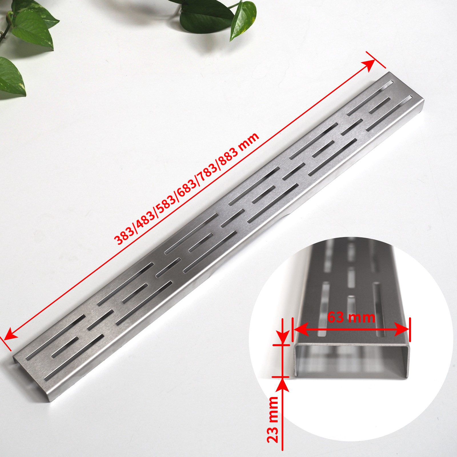 WITEN&NOCK Duschablauf Abdeckung für Duschrinne Edelstahlrost Bodenablauf Linien Schlizt