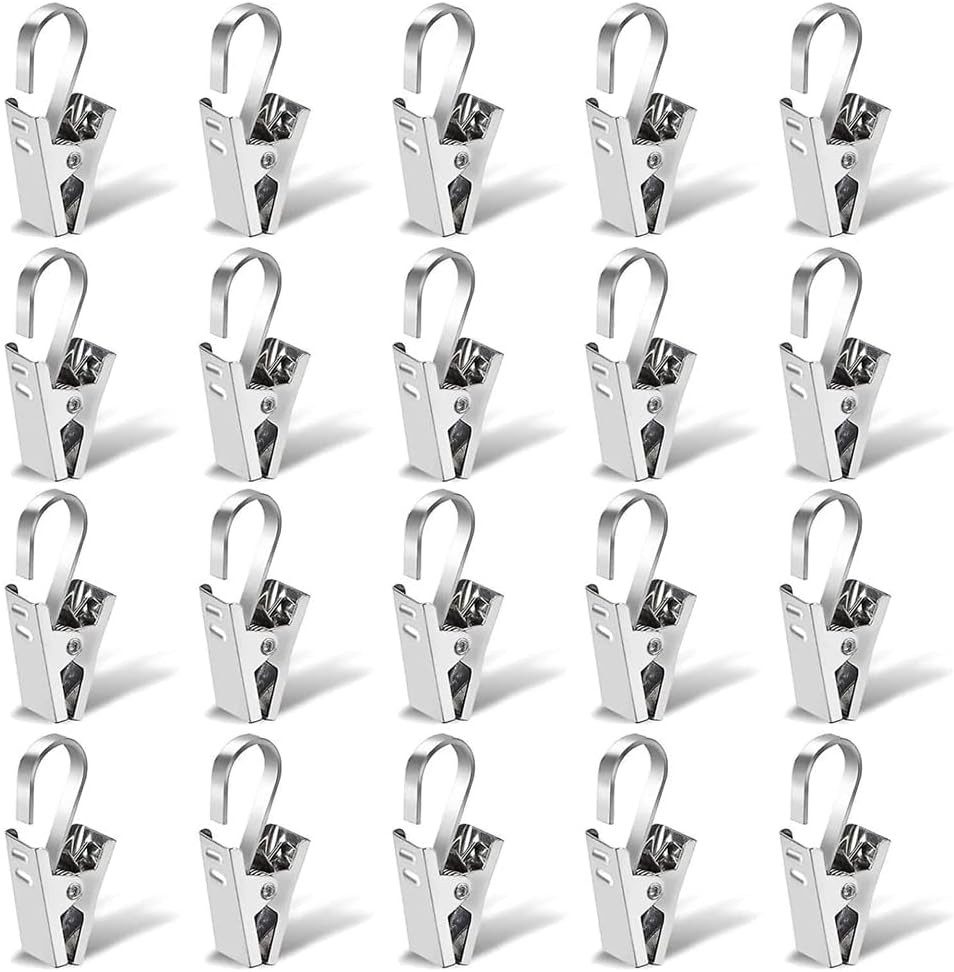 FELIXLEO Gardinenhaken Vorhang Haken Clips, Edelstahl Gardinenhaken Clips günstig online kaufen