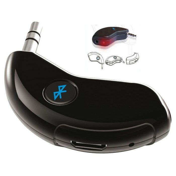 Reflexion LIN400 Bluetooth-Adapter 3.5mm AUX IN Adapter Audio Stereo Radio LED-Anzeige Klinken-Anschluss integrierter Akku Line-Out 6 Std. Akkulaufzeit 10 m Reichweite Freisprecheinrichtung