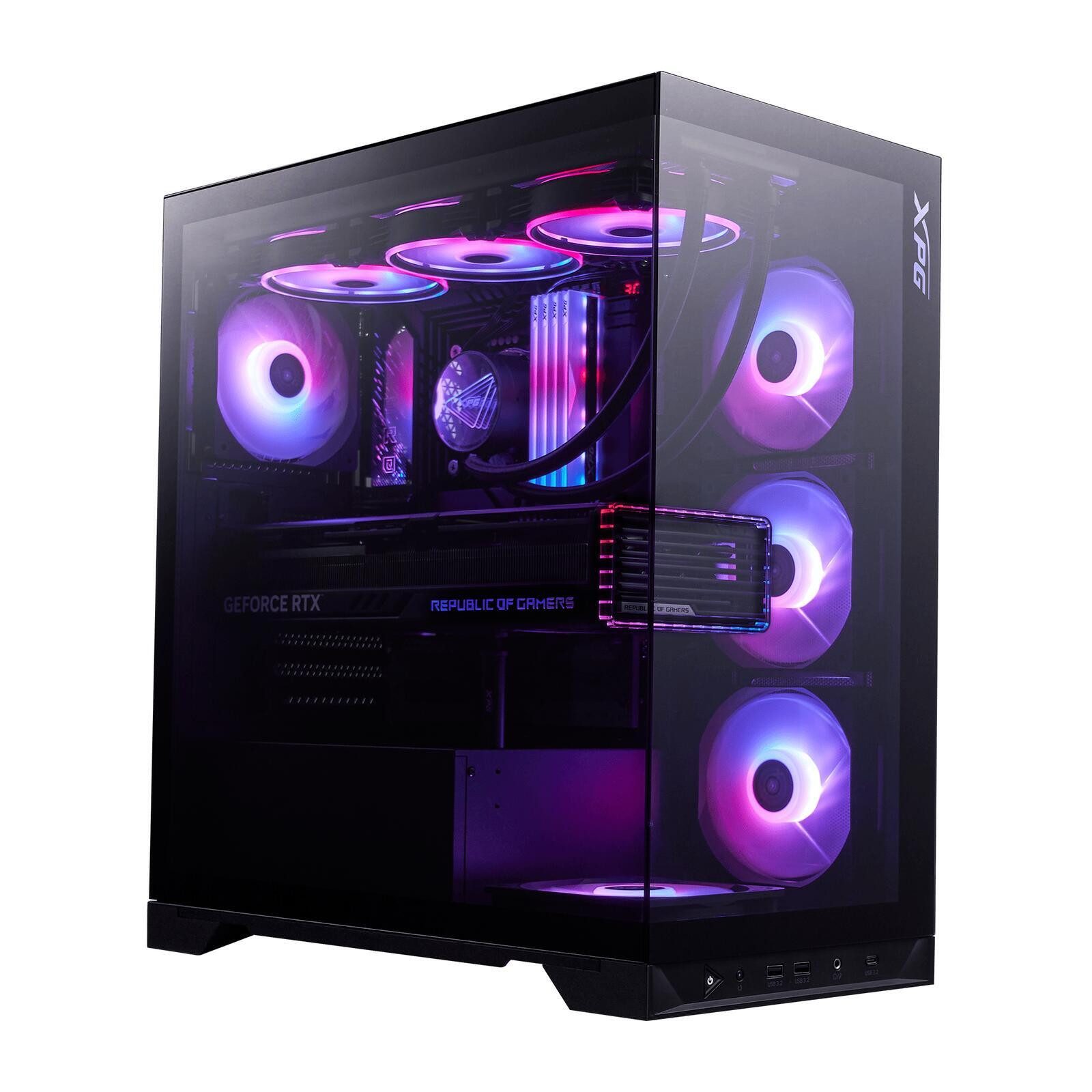 ADATA PC-Gehäuse XPG INVADER X BTF, Black, mainboards mit revers co