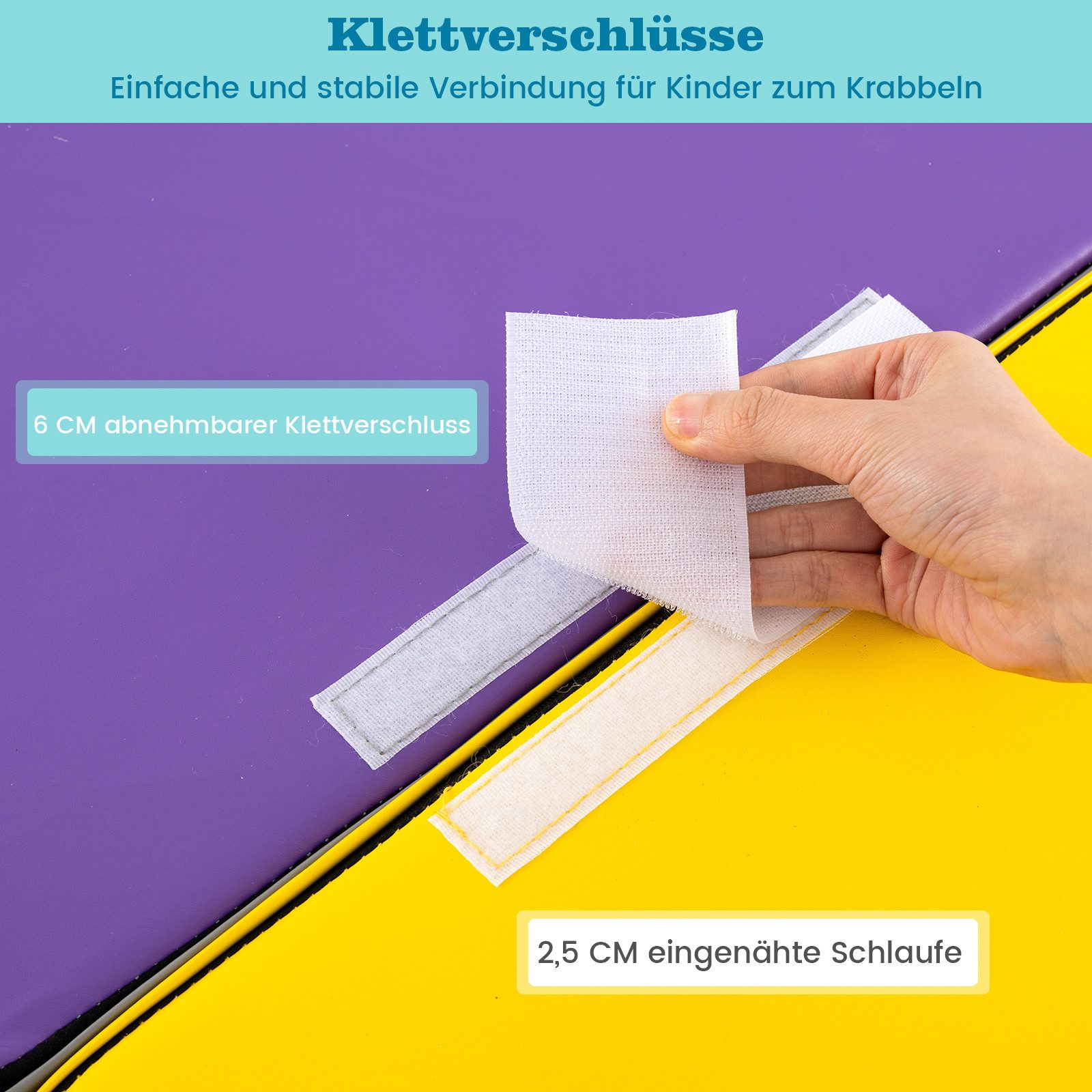 COSTWAY Schaumstoffbausteine Spielbausteine, (4 St), zum Klettern, mit Klettverschluss