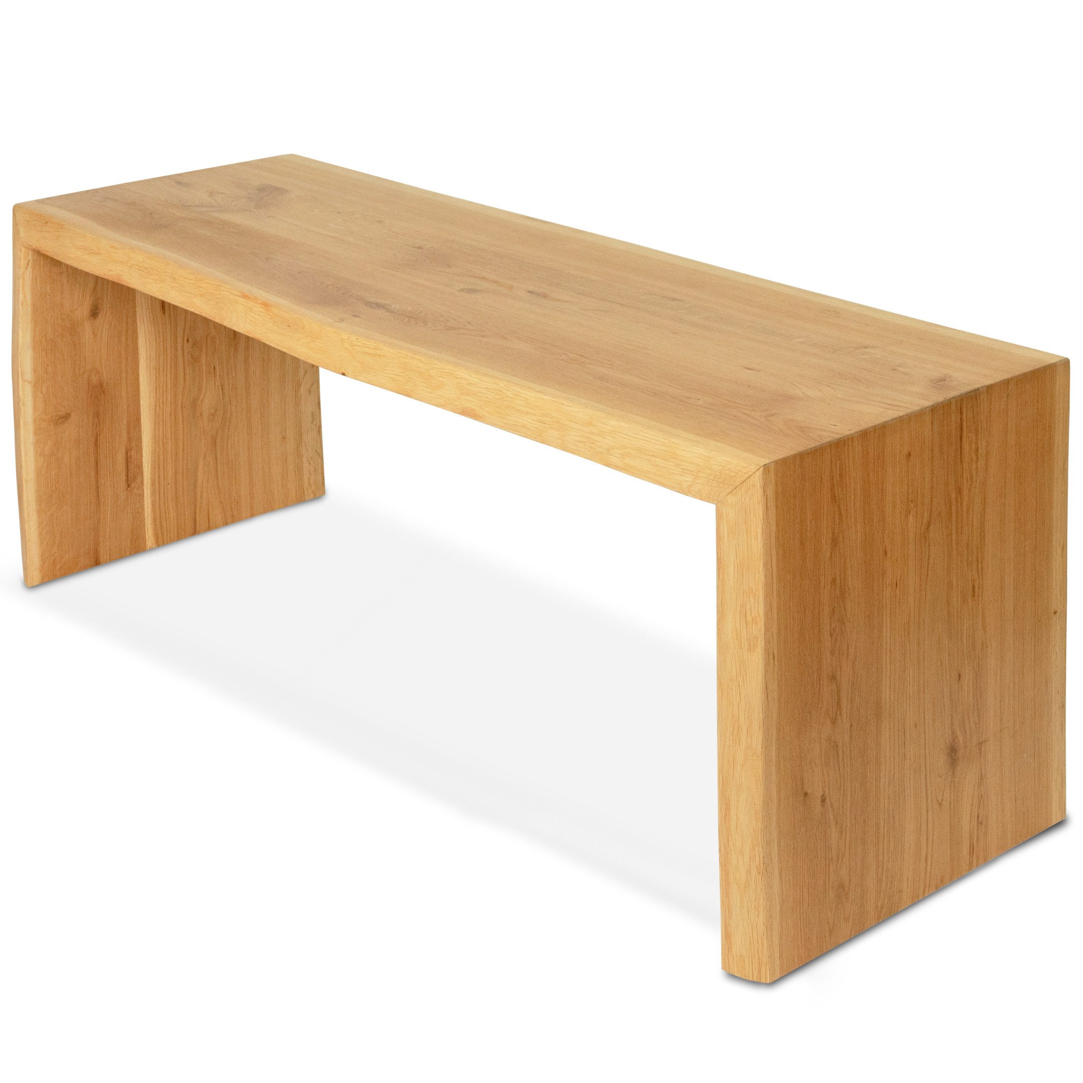 holz4home® Sitzbank Massivholzbank Eiche mit Baumkante günstig online kaufen