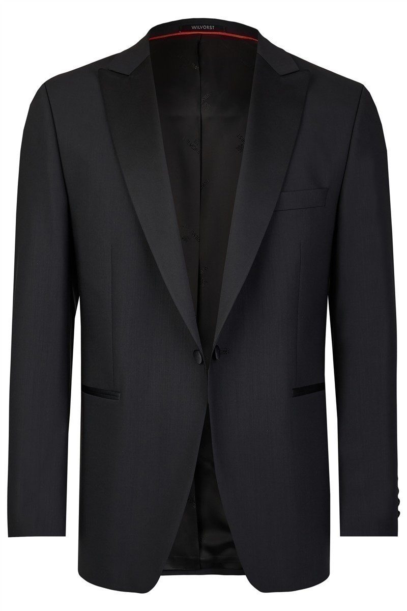 Wilvorst Sakko Wilvorst CLASSICs Herren Smokingsakko Modern Fit Schwarz