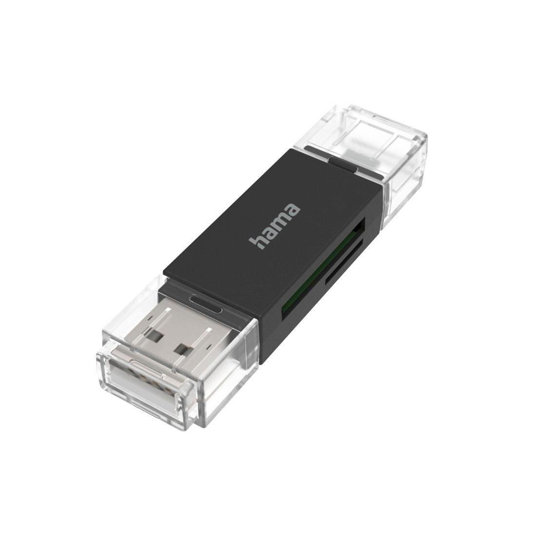 Speicherkartenleser Ham USB-Kartenleser, OTG, USB-A + Micro-USB USB 2.0, SD/microSD