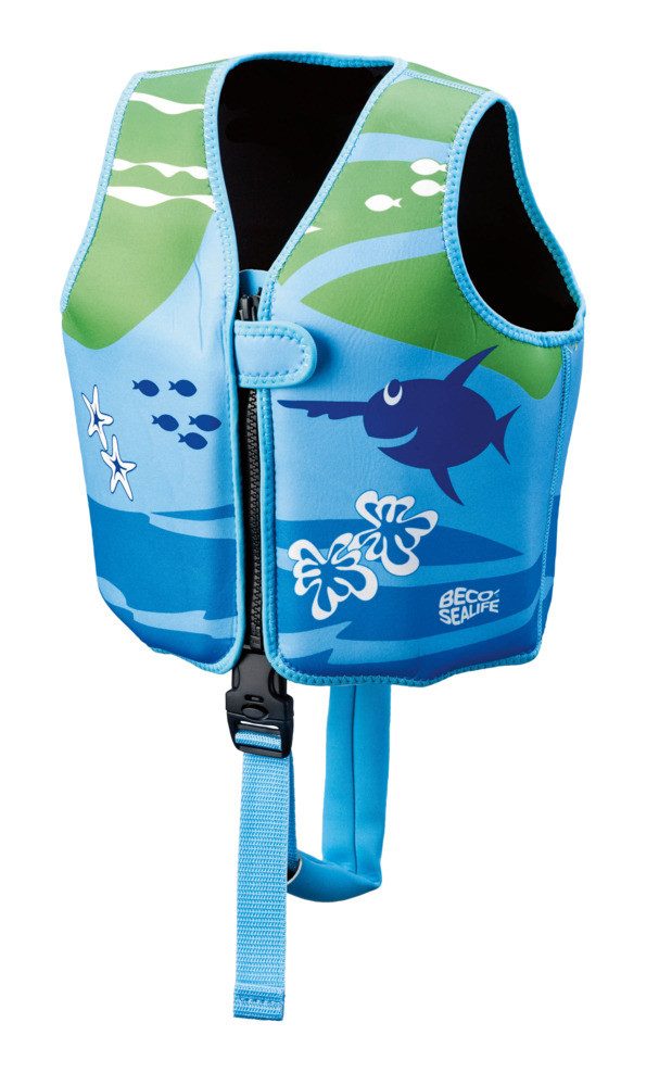 Schwimmhilfe Schwimmlernweste Sealife für 3-6 Jahre blau/grün