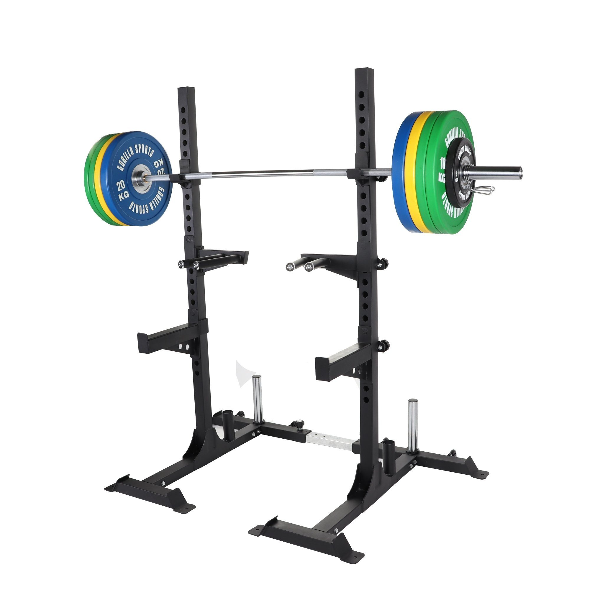 GORILLA SPORTS Squat Rack mit 140kg Langhantel Set, Langhantelstange 220cm, 10 Hantelscheiben, (1-tlg)