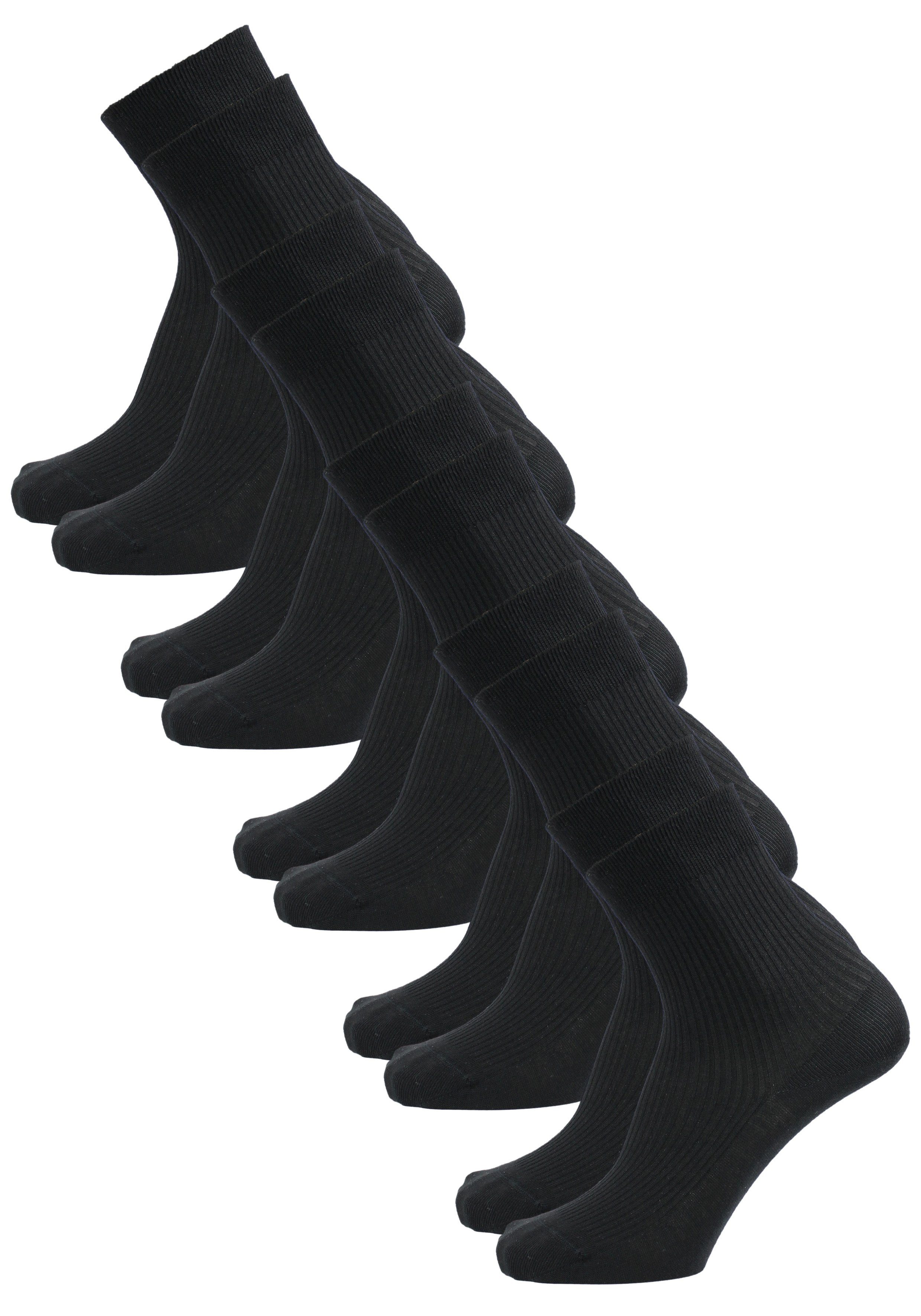 Rogo Socken Rippstruktur (5-Paar) im 5er Pack schwarz