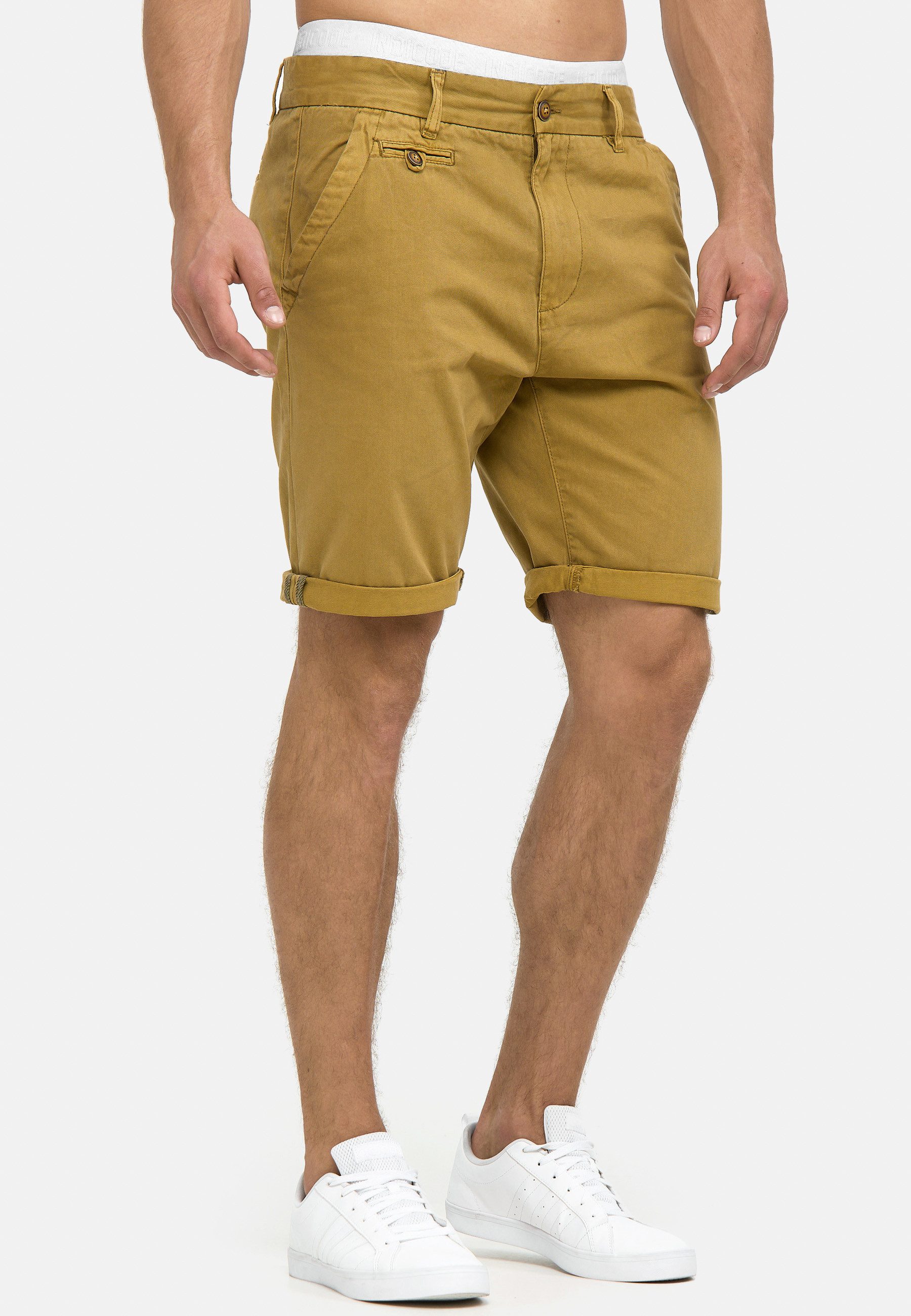 Indicode Chinoshorts Herren Cuba Chino Shorts Herrenshorts aus Baumwollgemisch