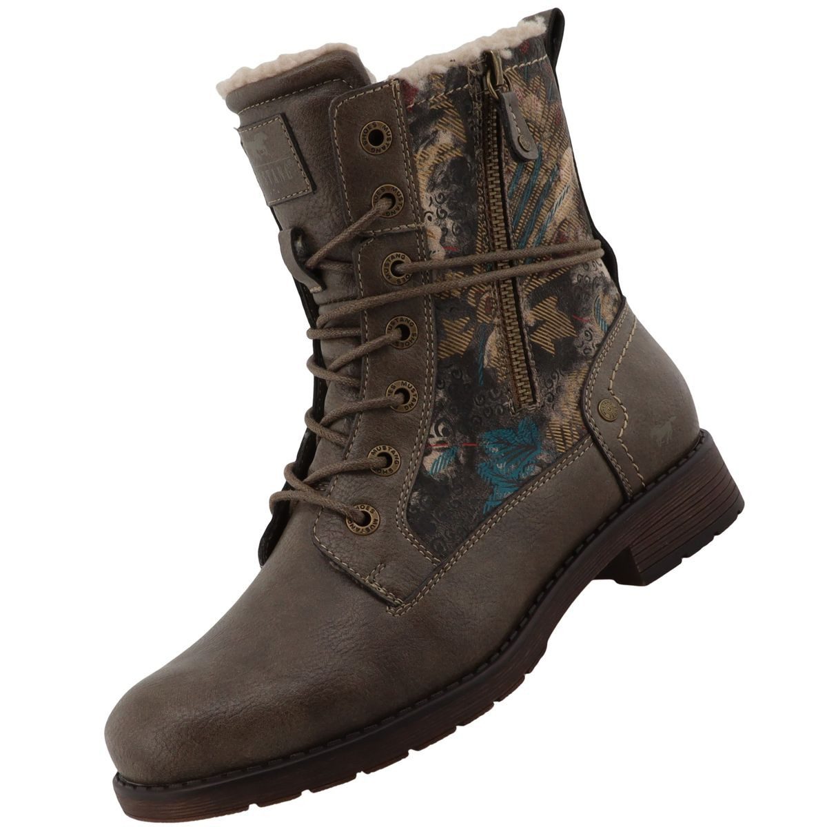 Mustang Shoes 15M0052027-mud-multi Stiefelette Winter-Stiefel mit netten Details