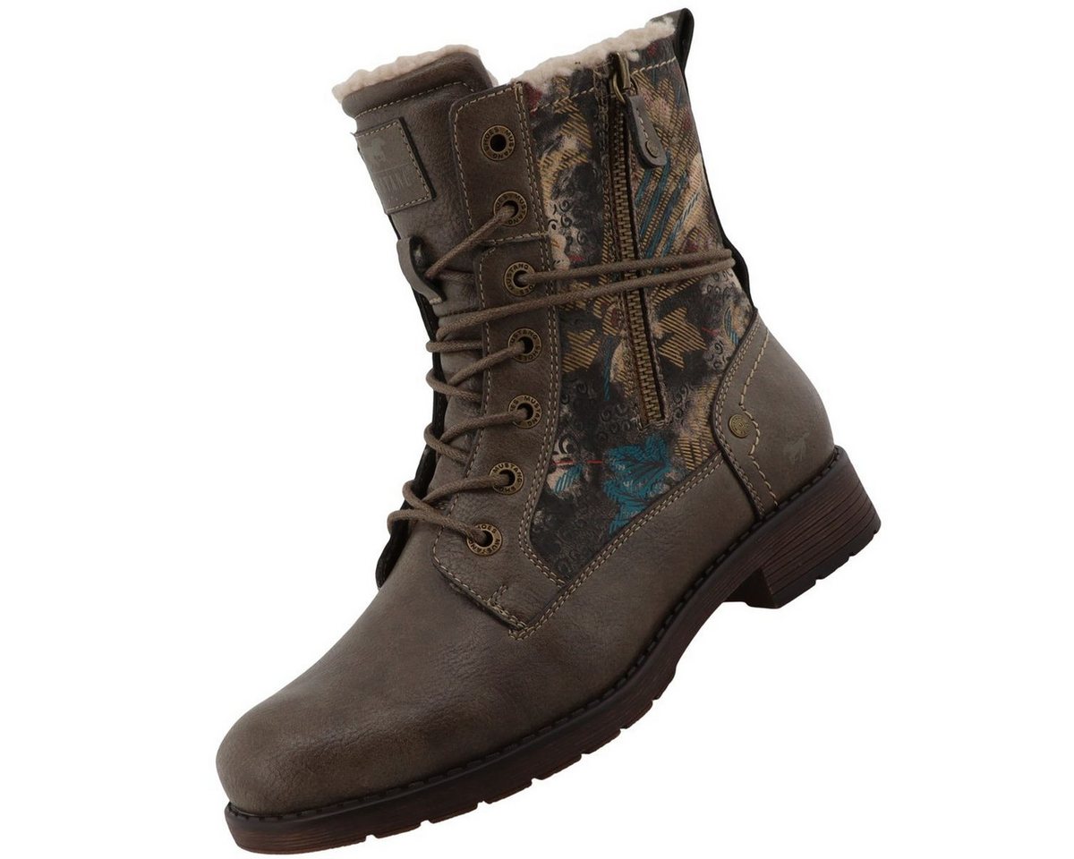 Mustang Shoes 15M0052027-mud-multi Stiefelette Winter-Stiefel mit netten Details