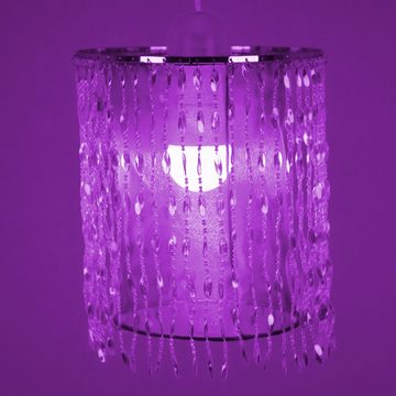 etc-shop Dekolicht, Leuchtmittel inklusive, Warmweiß, Farbwechsel, Mädchen Pendel Decken Leuchte DIMMBAR Kristall Lampe
