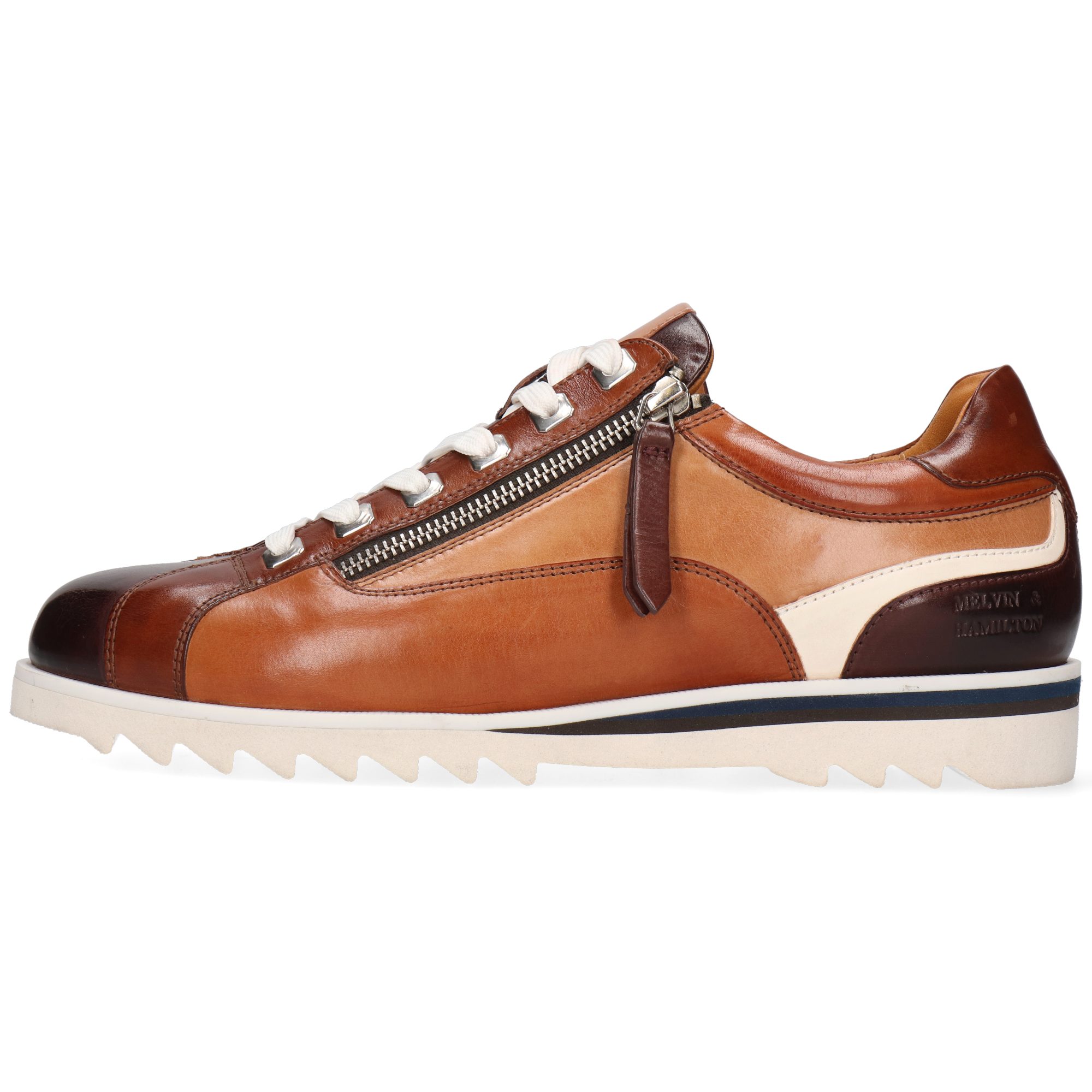 Melvin & Hamilton Hadrian 12 Leder-Sneakers für Herren Sneaker Plateausohlen, Echtes Leder, Herausnehmbare Innensohle