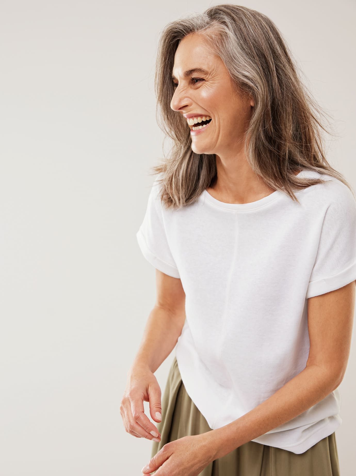 Walbusch T-Shirt Damen Kimonoshirt Leinenmix Rundhals Kurzarm Luftig-leichtes Sommershirt, Leinen-Baumwollmix, pflegeleicht