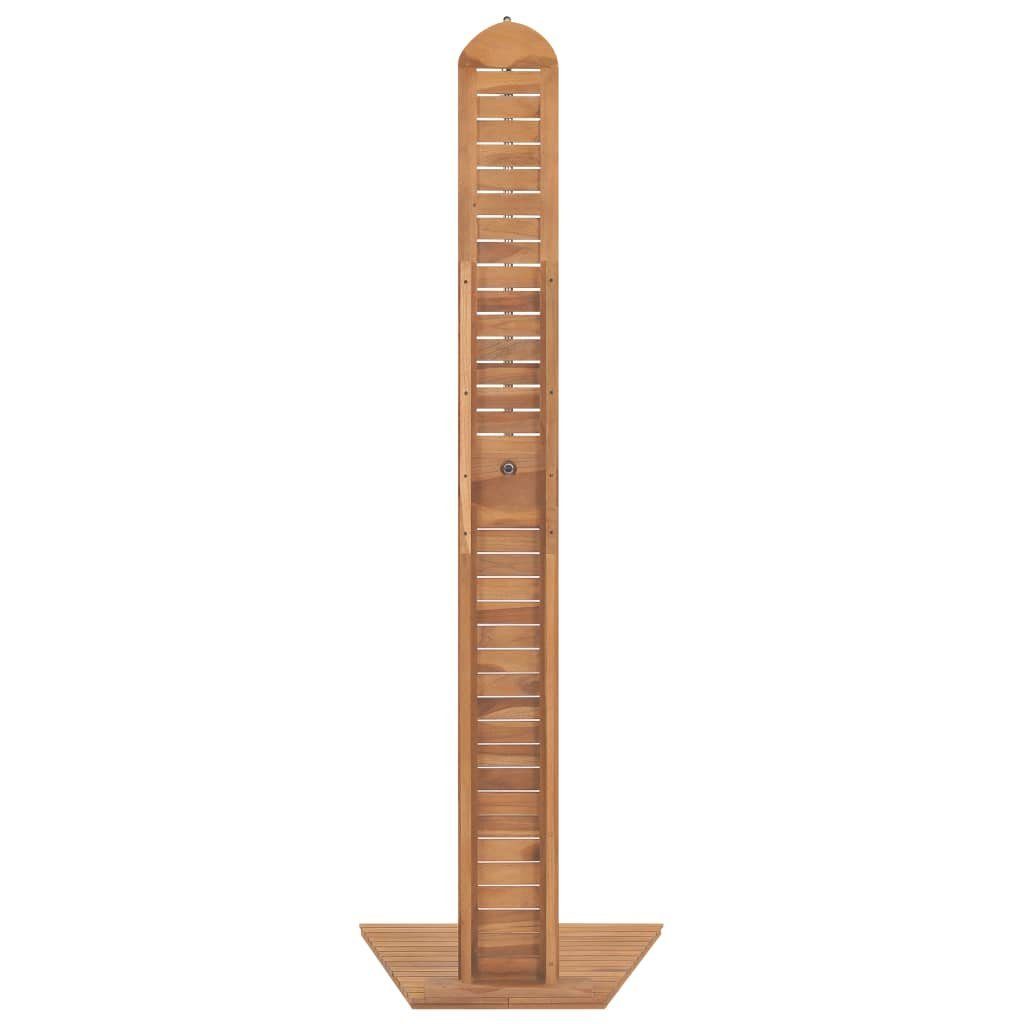 vidaXL Gartendusche Gartendusche Teak Massiv 70x75x204 cm Holz