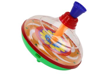 LEAN Toys Lernspielzeug Kreisel Spaß Metall Kunststoff funkelt Farben Muster Spielzeug