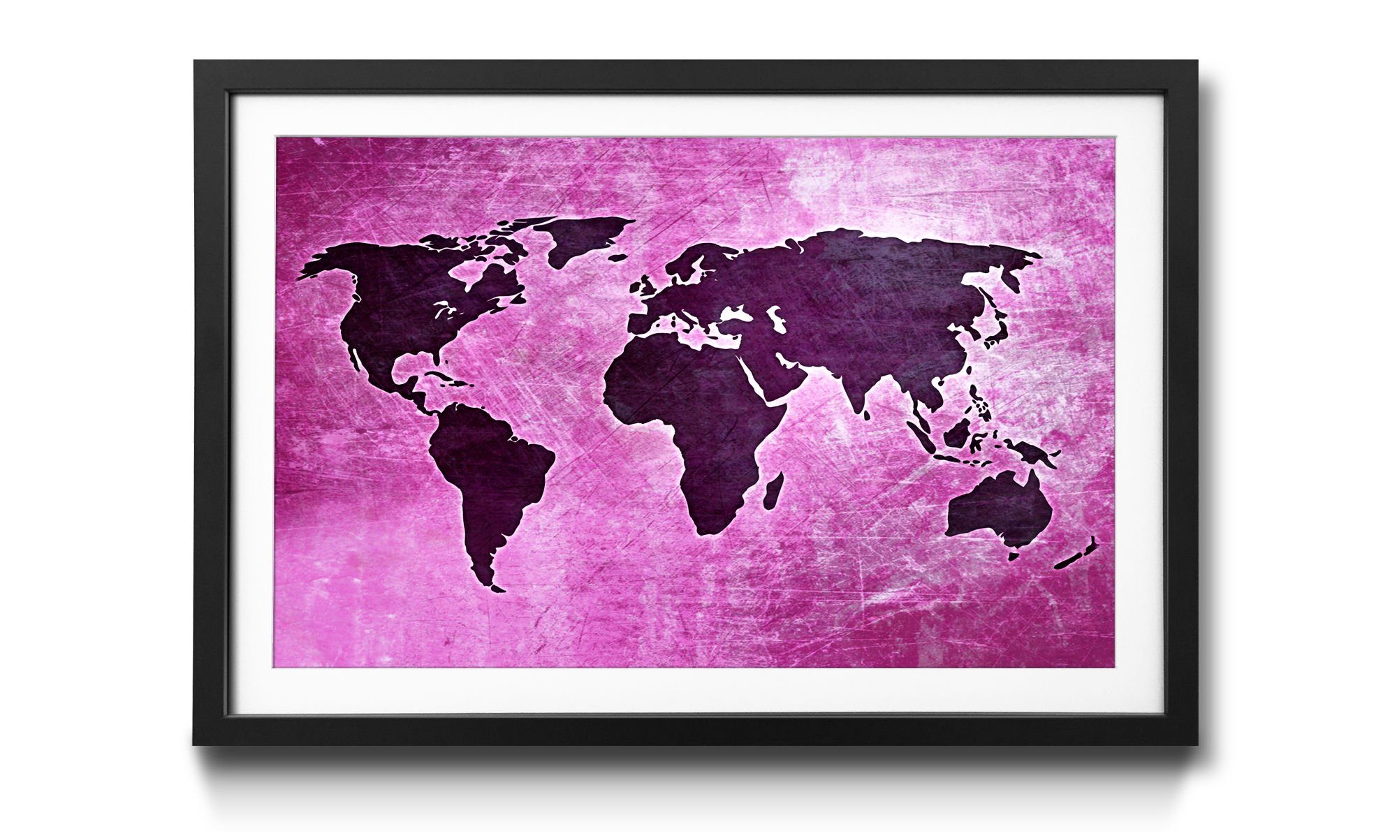 WandbilderXXL Kunstdruck Worldmap No.4, Weltkarte, Größen erhältlich 4 Wandbild, in