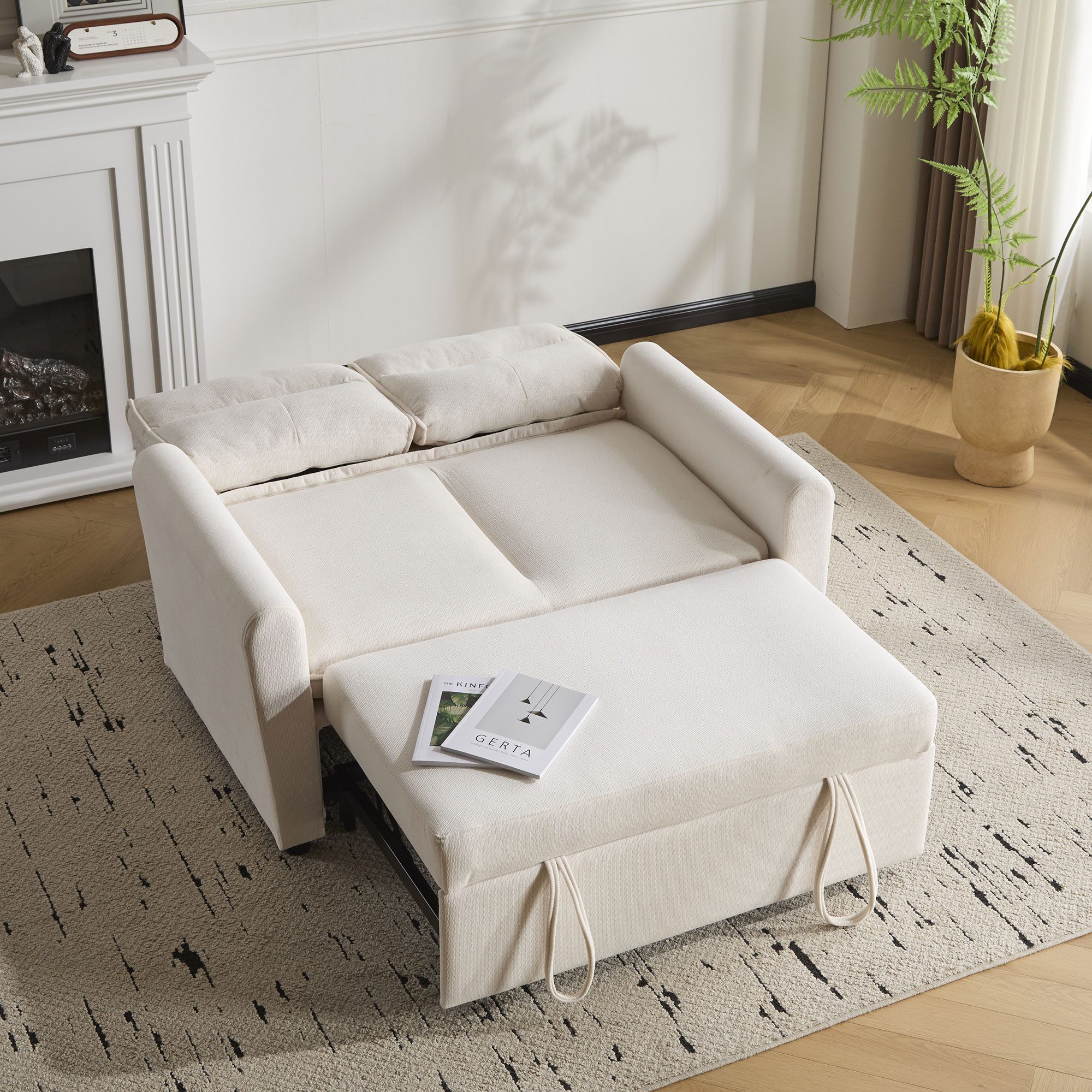 MODFU Schlafsofa 2-in-1 Sofa-Bett, Polstersofa, Wohnzimmersofa, Gästebett 1 Teile, mit Relaxfunktion