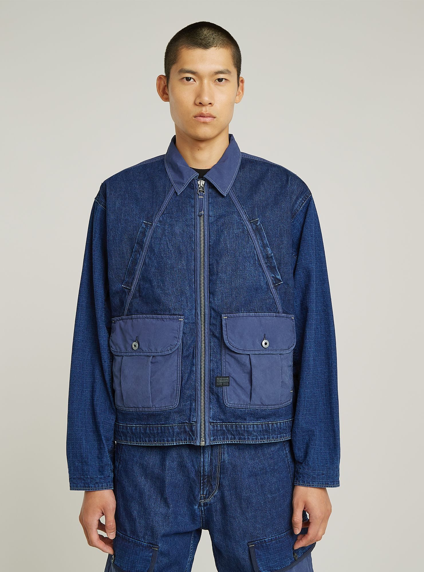 Jeansjacke Mixed Coach Zip Jacke