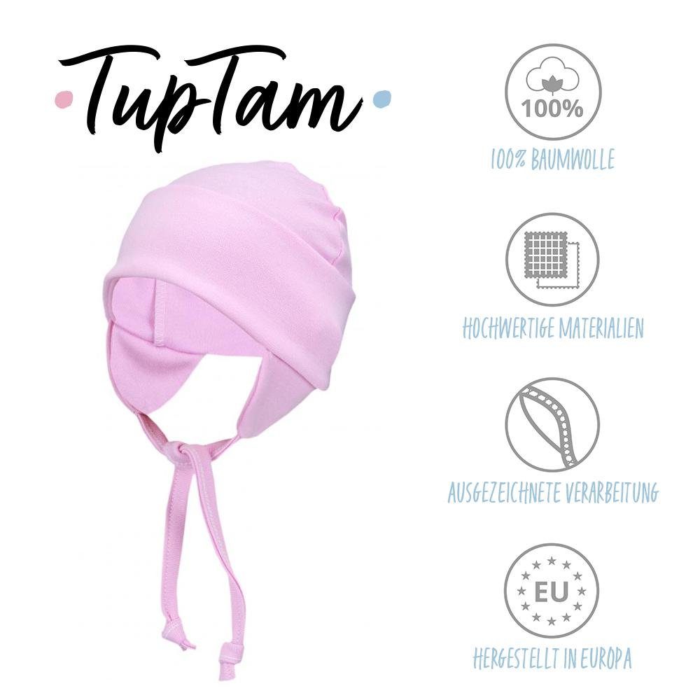 TupTam Erstlingsmütze TupTam Baby Erstlingsmütze mit Ohrenklappen 2er Pack