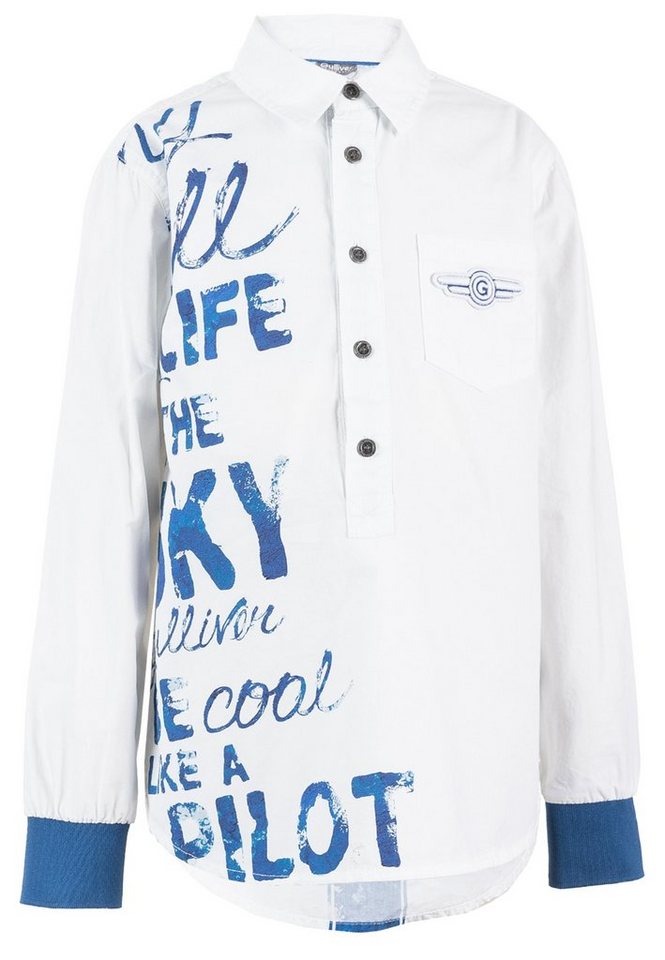 Gulliver Langarmhemd mit trendigen Kontrast-Elementen, Lange Ärmel mit  Manschetten in passender Farbe