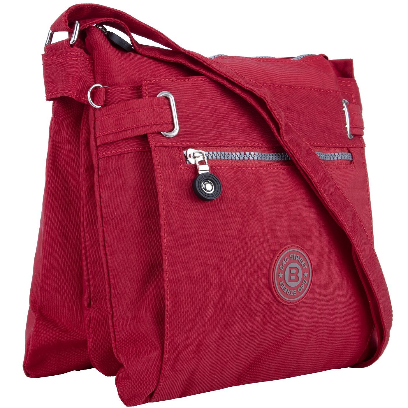 compagno Henkeltasche, Sportive Umhänge-Tasche 3-Fächer mit viel Stauraum Reise Kuriertasche