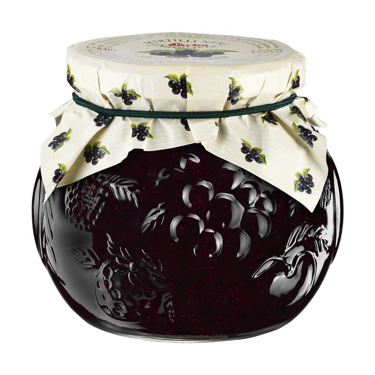 darbo Fruchtaufstrich, Darbo Konfitüre Extra Heidelbeere in einem Glas Dekorglas 640g