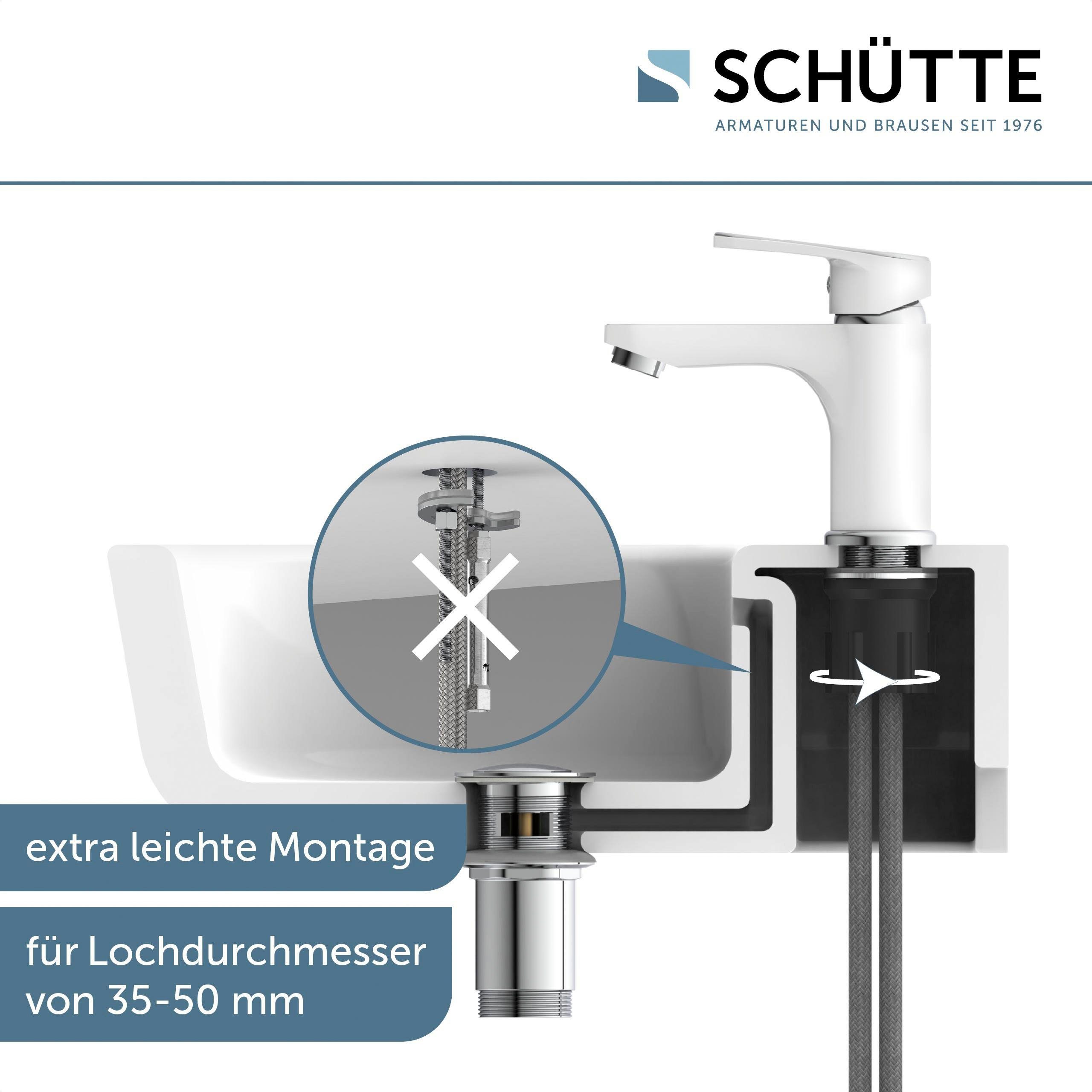 Schütte Waschtischarmatur ALASKA inkl. Pop-up-Ablaufventil, geräuscharme günstig online kaufen