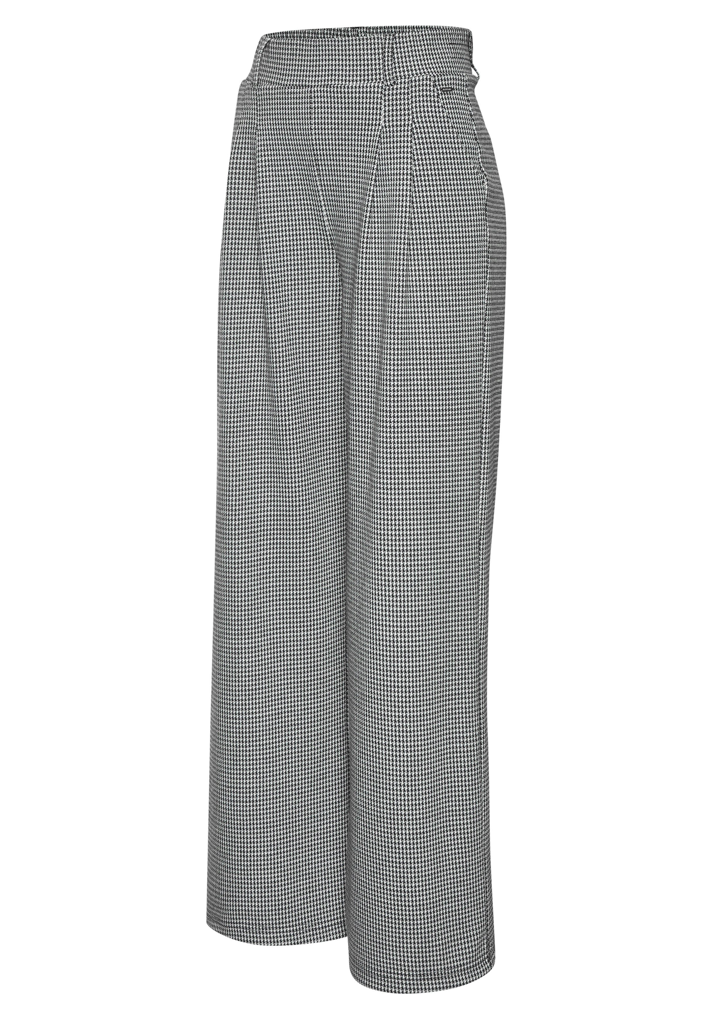 LASCANA Schlupfhose extra Weit mit Bundfalten mit Jacquard Strickmuster oder uni schwarz – Bild 5 von 5