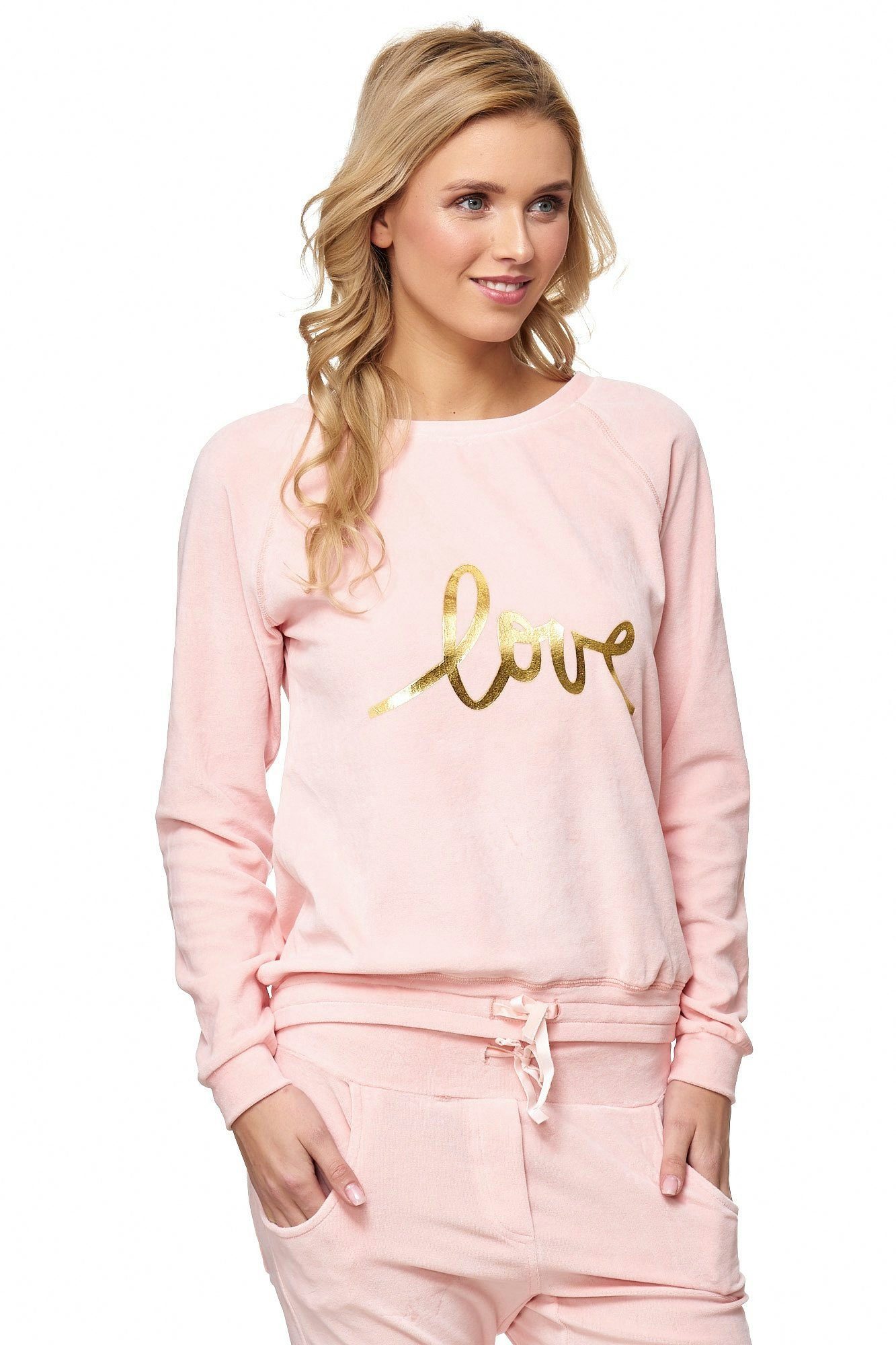 Decay Sweatshirt mit goldenem LOVE-Aufdruck