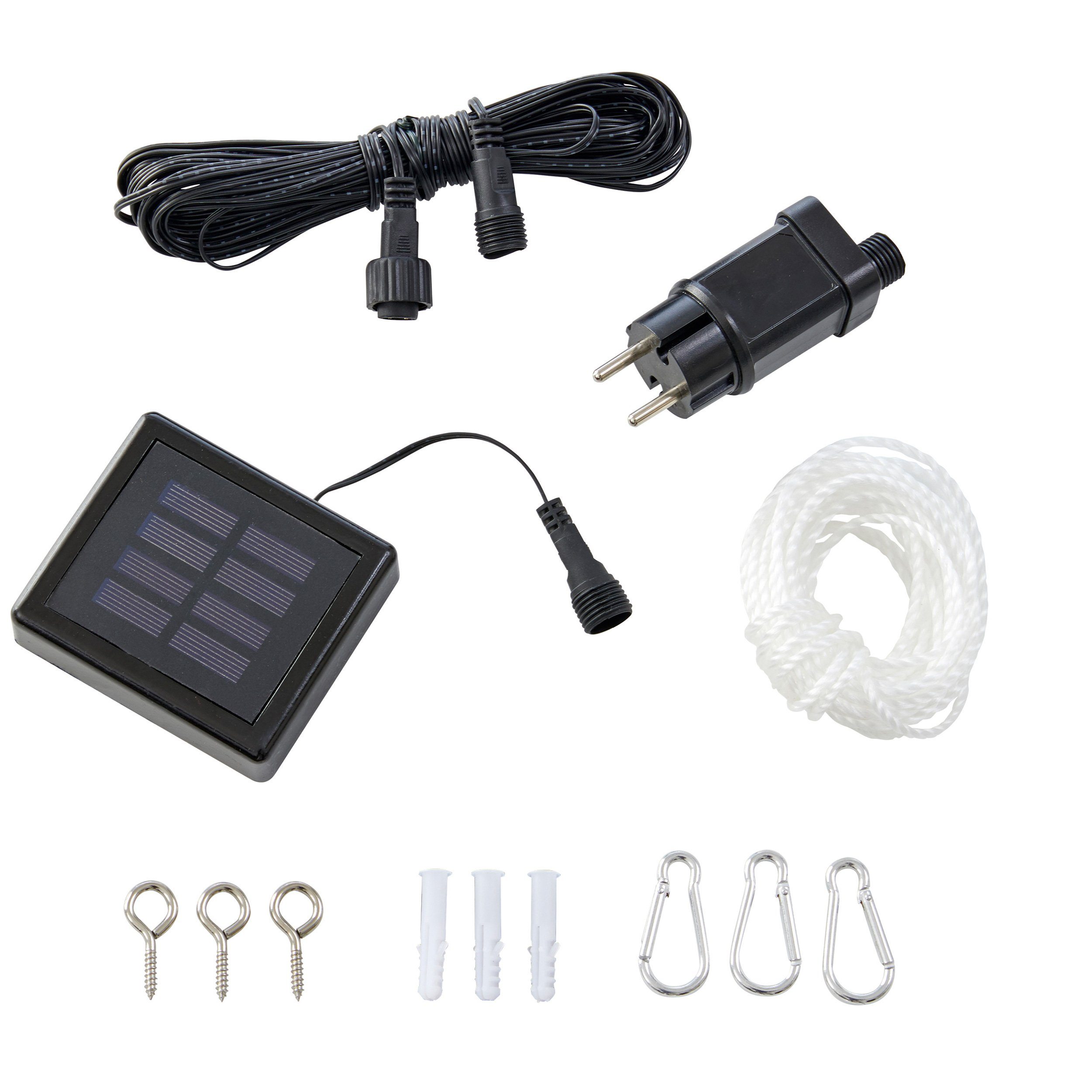 Northpoint Sonnensegel Sonnensegel mit LED Solar Beleuchtung, dreieckig, ca. 3,25x3,25x3m, Polyethylen,mit Lichterkette 110 Leds