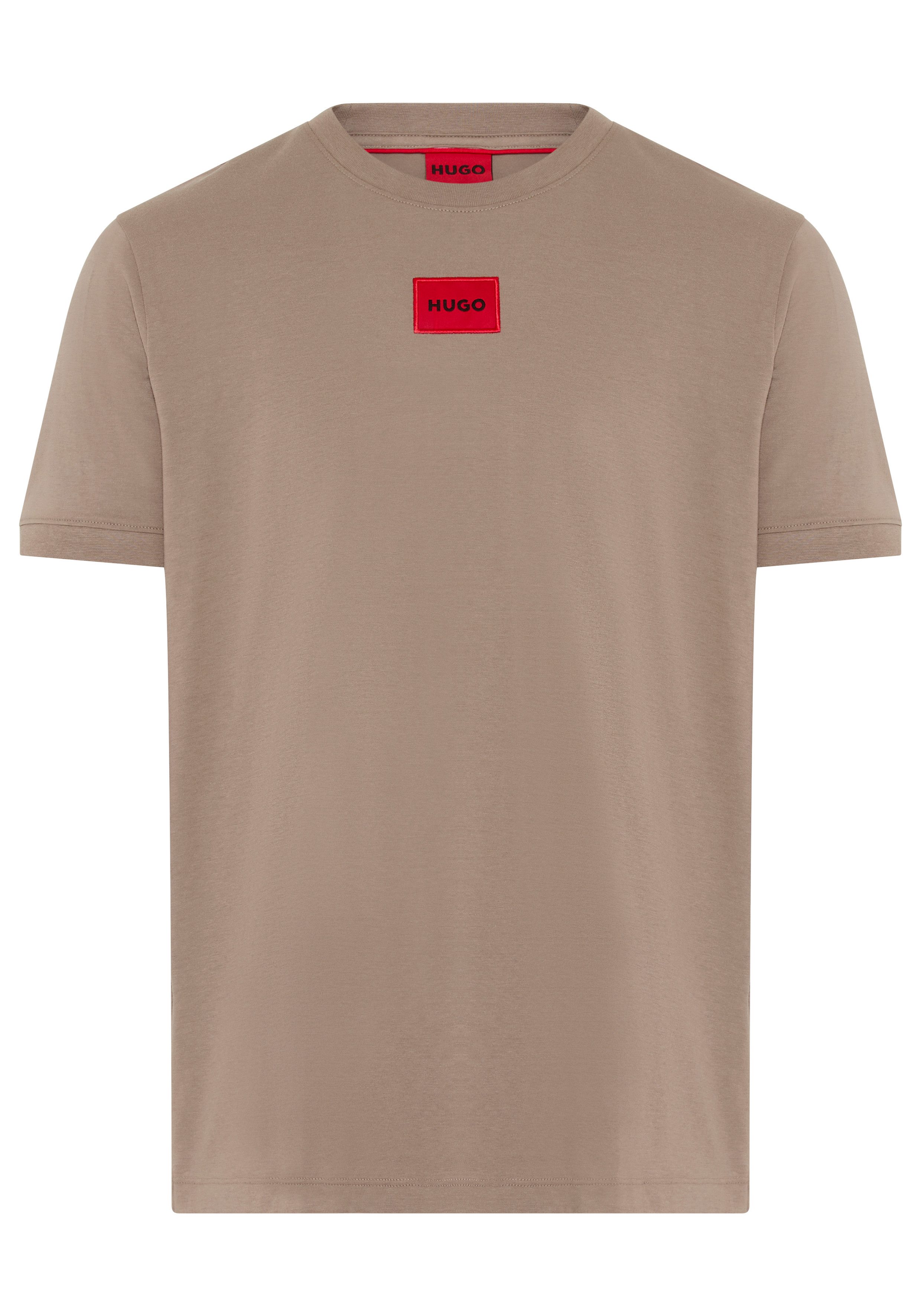 HUGO T-Shirt Diragolino Rundhalsausschnitt, Regular Fit, Logo-Label günstig online kaufen