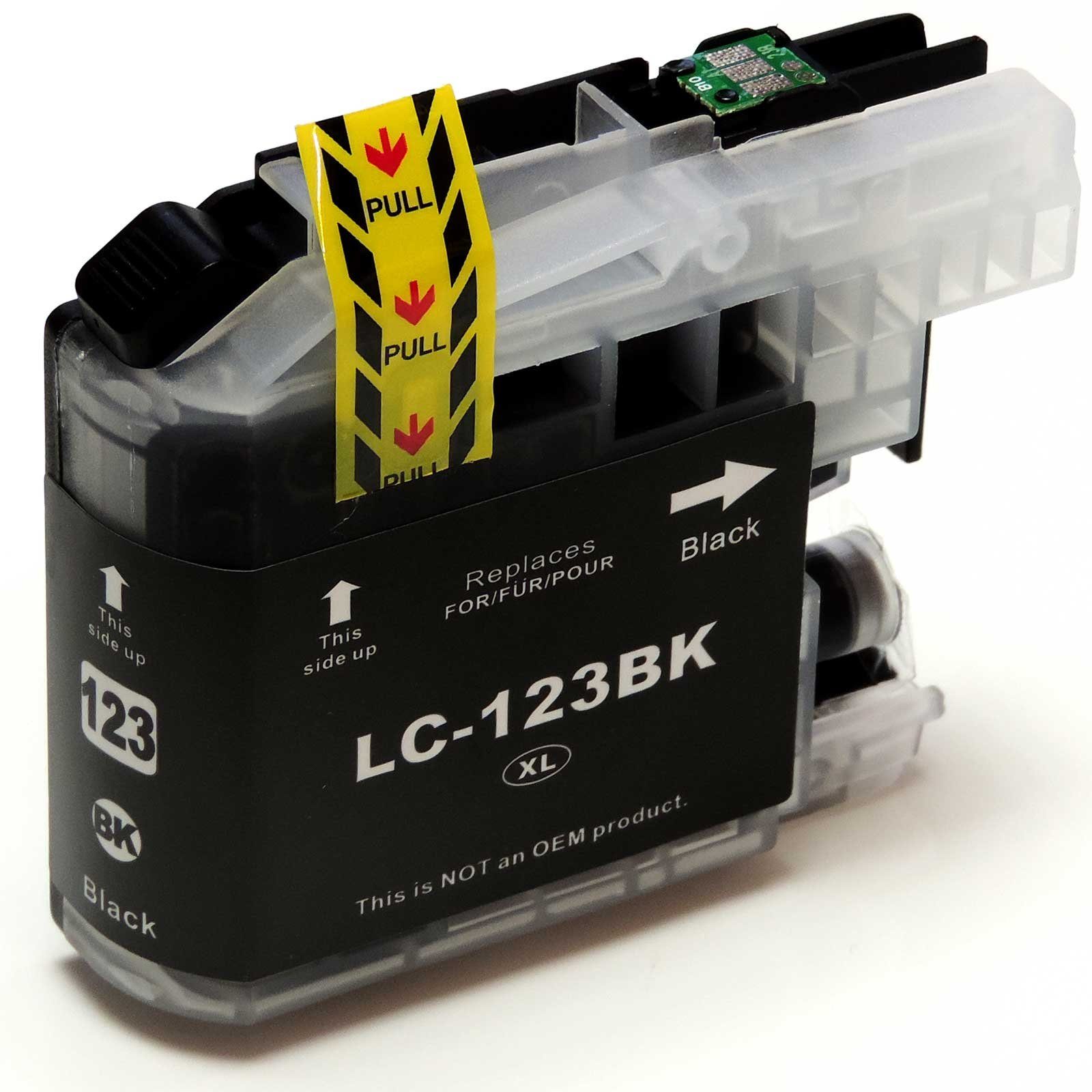 D&C Kompatibel Brother LC-123 Tintenpatrone XL Schwarz