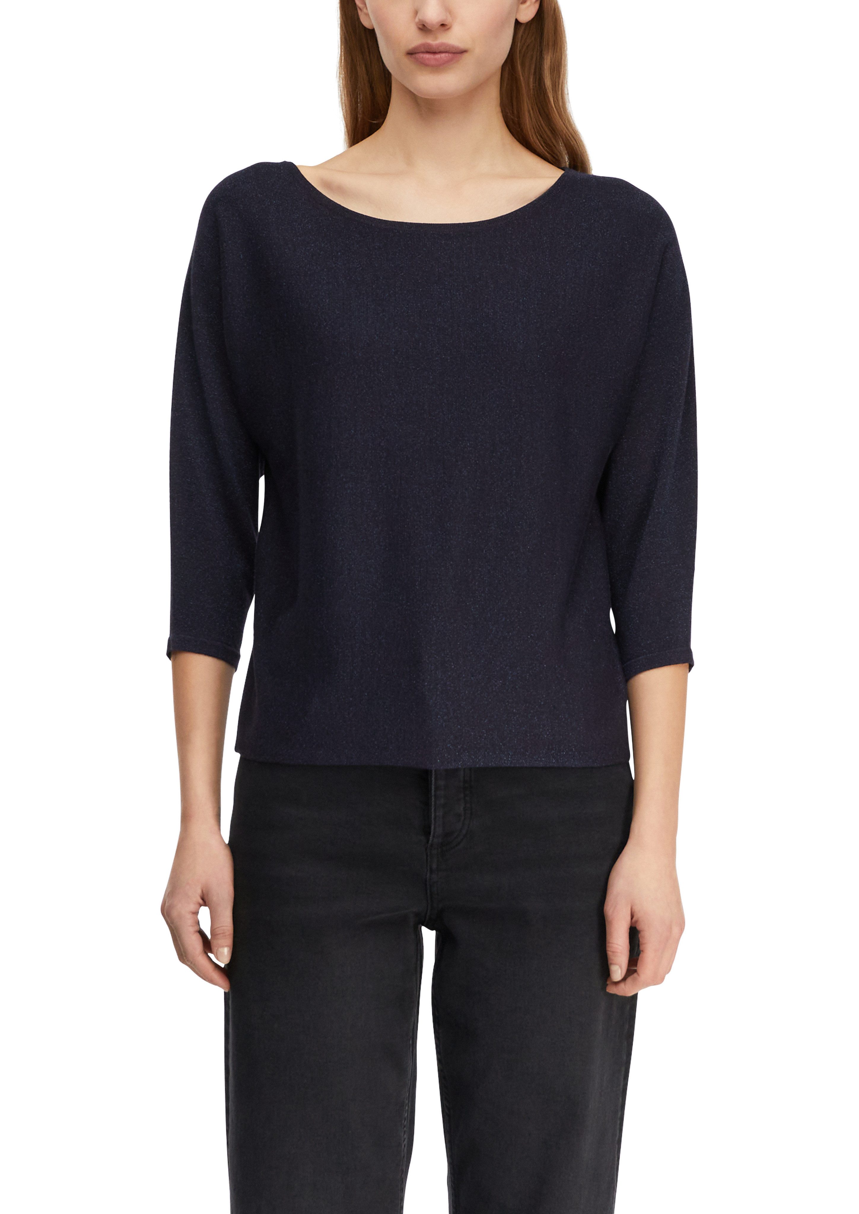 comma 3/4 Arm-Pullover mit Glitzer-Details