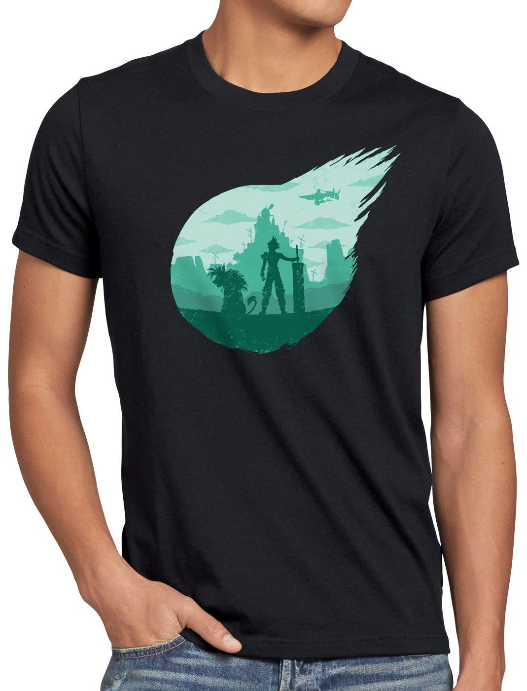 style3 Print-Shirt Herren T-Shirt Avalanche Soldier rollenspiel VII soldier schwarz