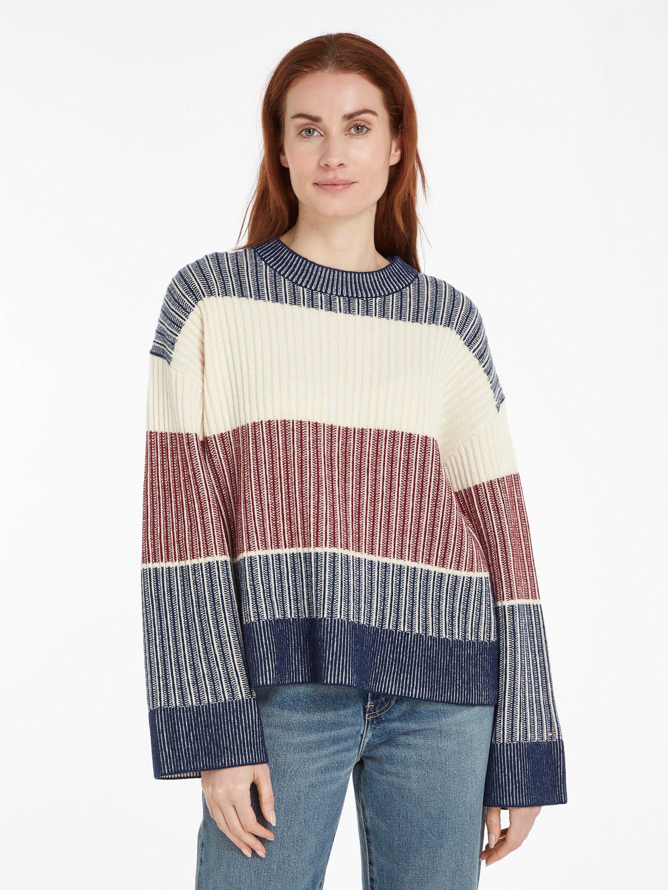Tommy Hilfiger Strickpullover GLOBAL STP ALL günstig online kaufen