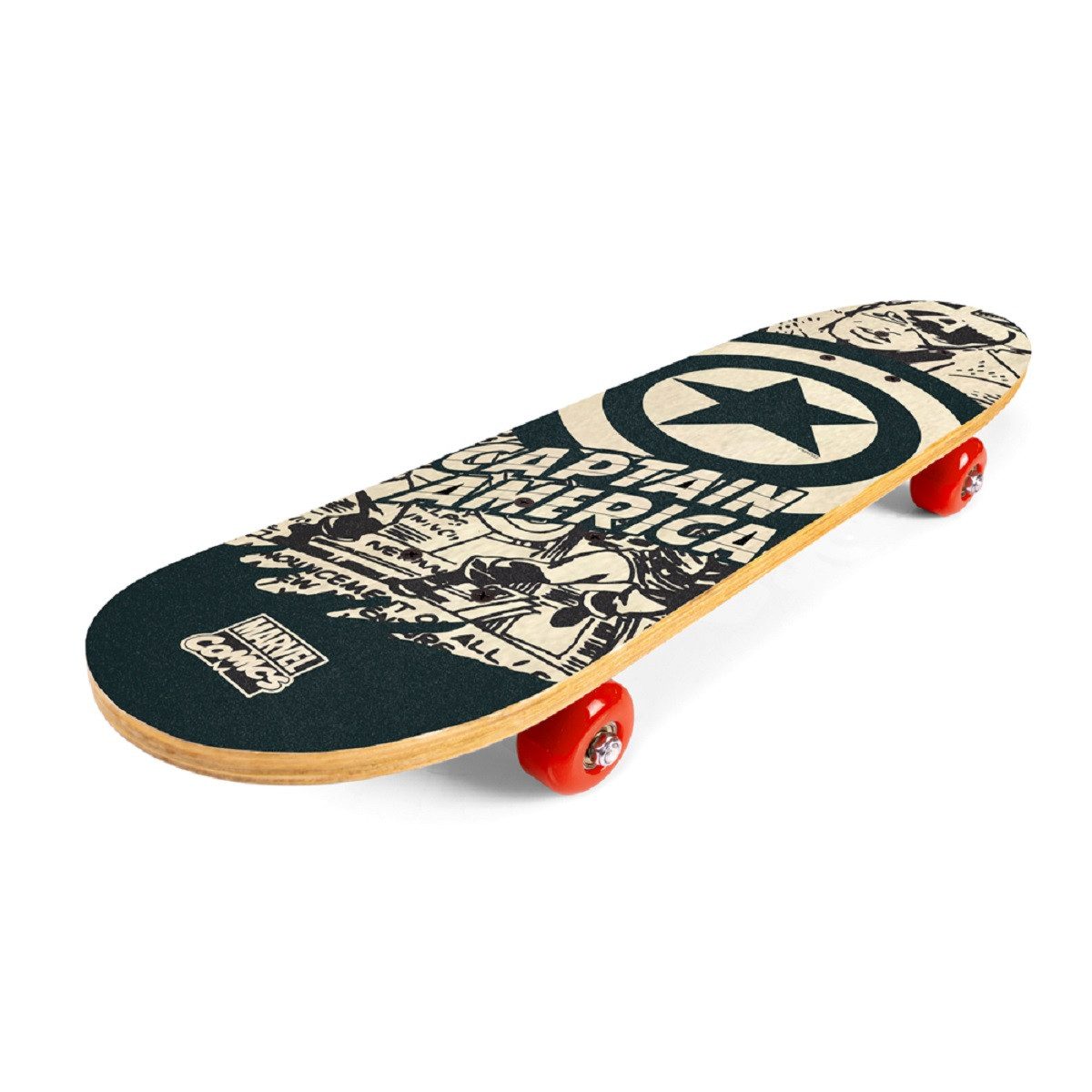 Captain America Skateboard Robustes Ahornholz mit 95A PVC-Rädern