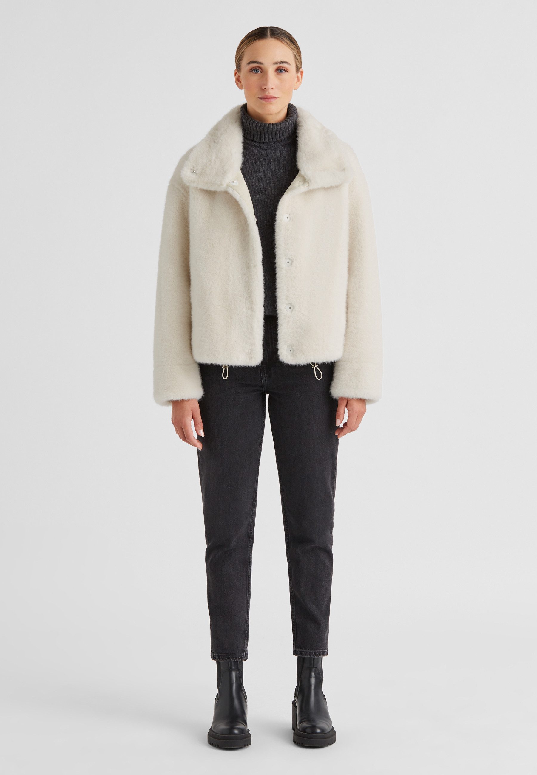 Milestone Fellimitatjacke MSGirl Damen Kunstfelljacke Übergangsjacke günstig online kaufen