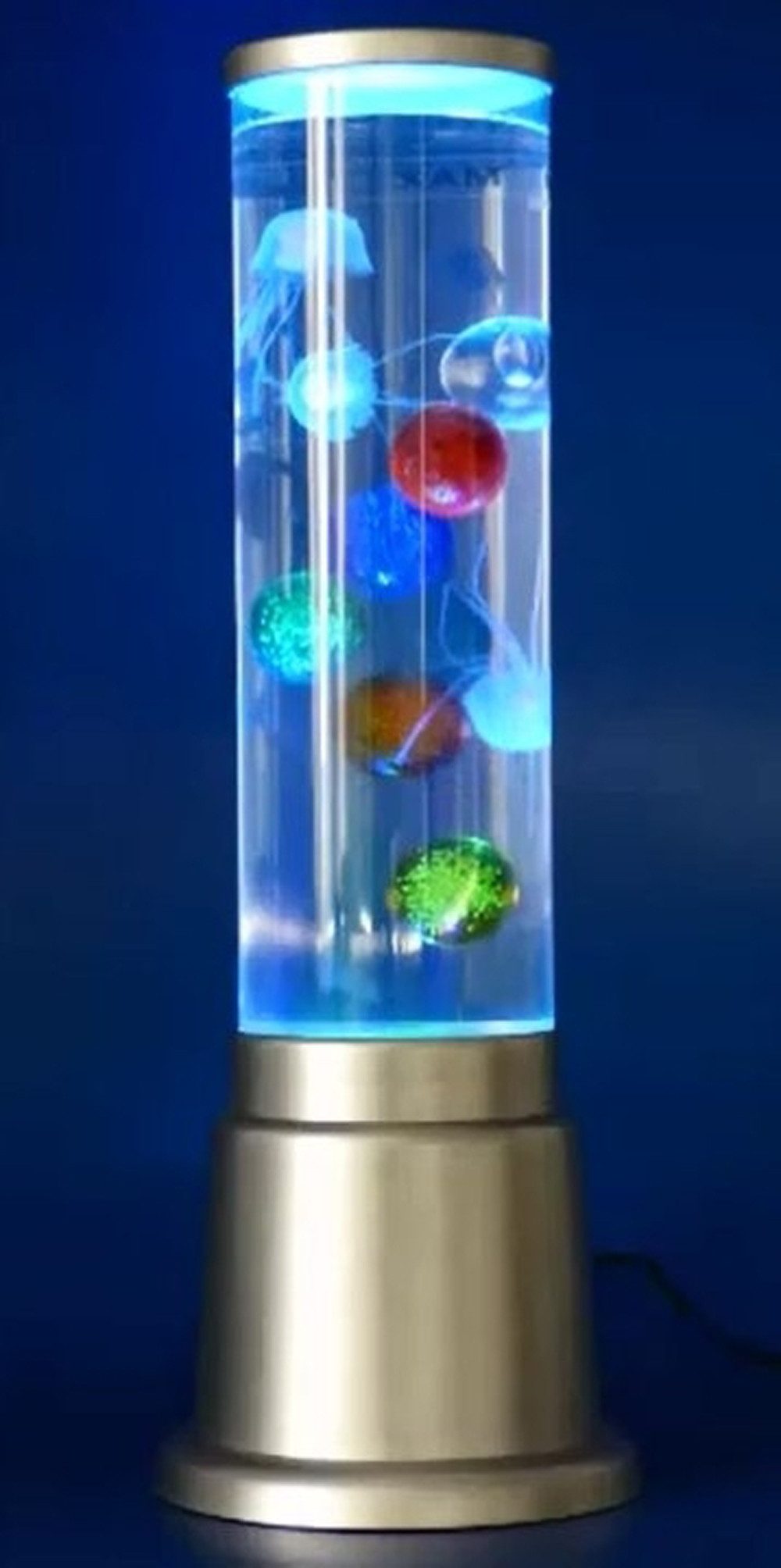 Lichtideen LED Dekolicht 3477 Wassersäulen LED Lampe Höhe 360 mm 6 x bunte Kugeln mit Netzteil, Lichtidden Mehrfarbig