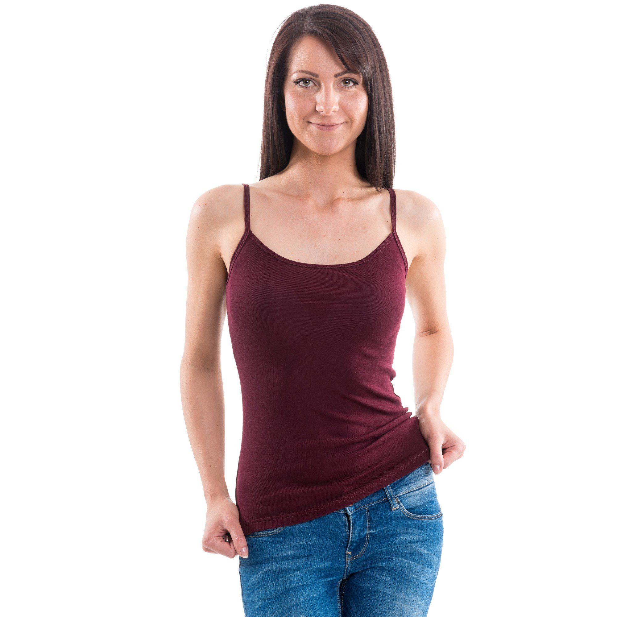 HERMKO Unterhemd 1560 Damen Träger Top, Unterhemd m. Spaghettiträger 100% B günstig online kaufen