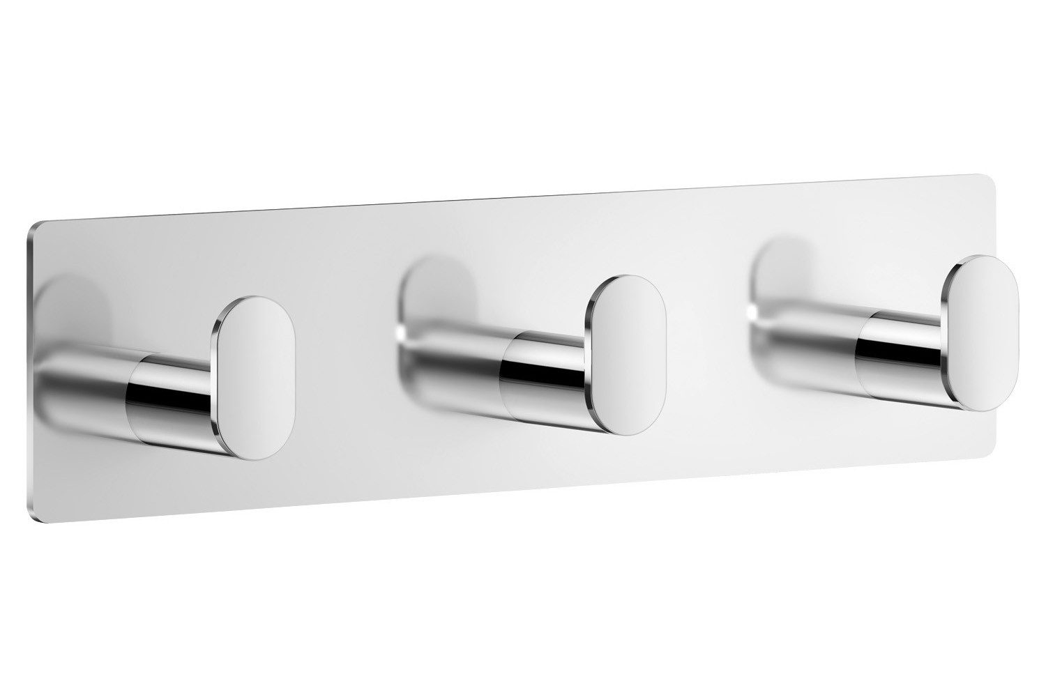 Smedbo Handtuchhaken BK459 CUBE, Edelstahl, selbstklebend, verchromt, (1-St), B 19,2 cm, H 4,8 cm