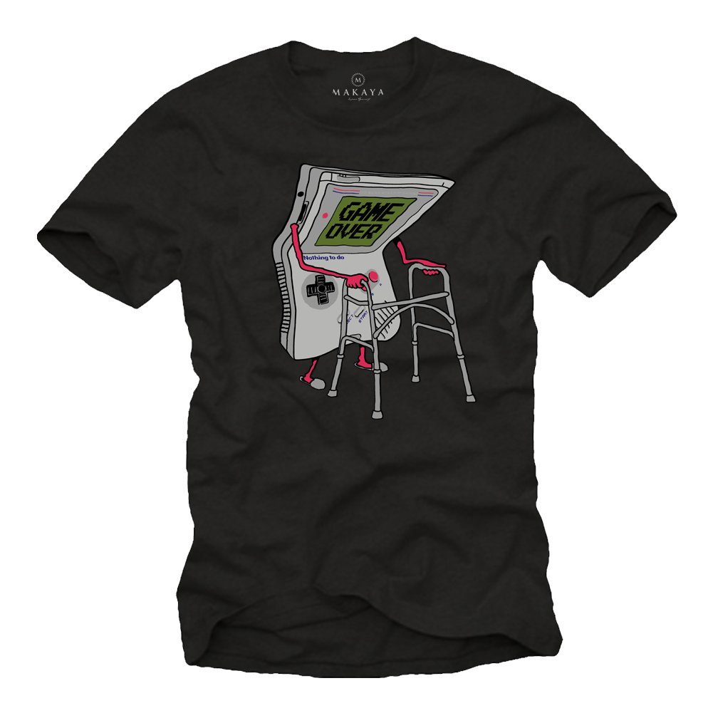 MAKAYA T-Shirt Herren Computer Nerd Vintage Design Geschenke Computerfreaks Jungen mit Druck