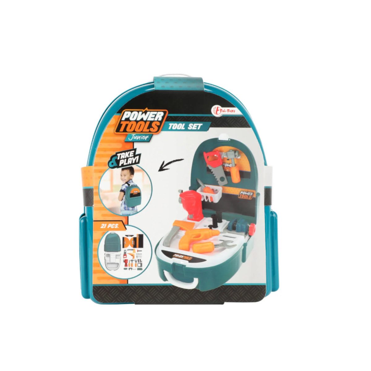 Toi-Toys Kinder-Werkzeug-Set Werkzeugset im Rucksack Kinderwerkzeug